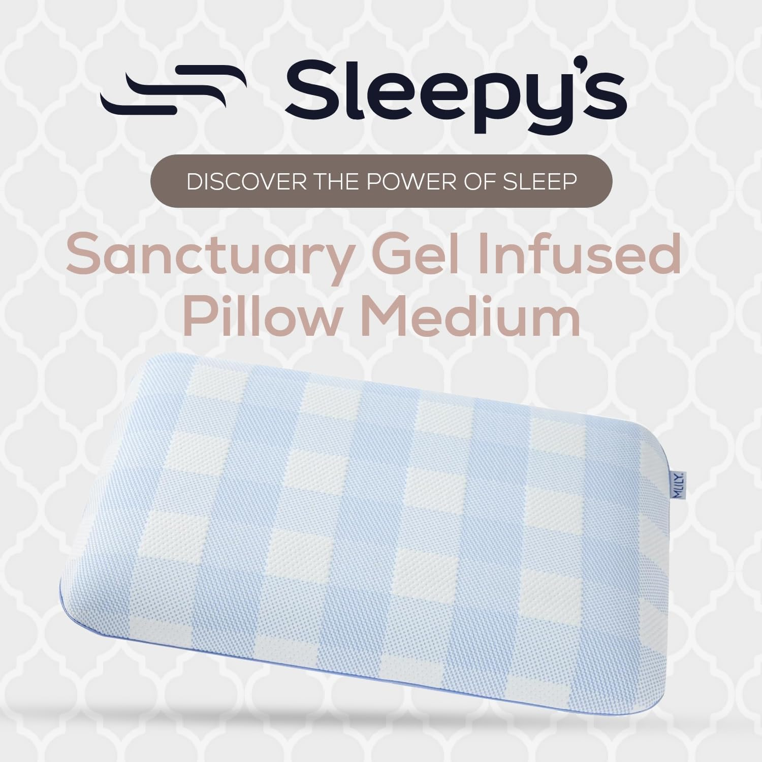 Medium Profile Sanctuary Gel Infused Pillow Offers Luxurious Feel & Breathable Comfort, Contours Your Head and Neck for a Cooler More Refreshing Sleep Experience, Sleepy'S the Mattress Experts image number 1