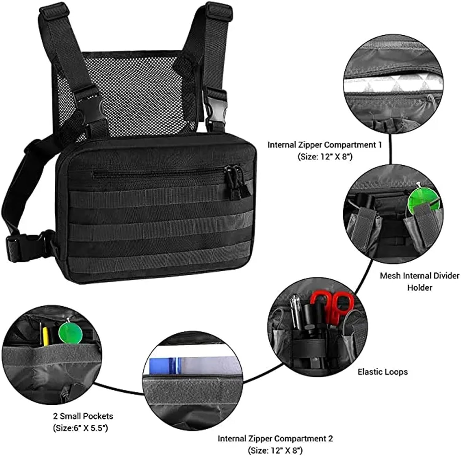 Maizoon Military Tactical Backpack Multifunctional Small Capacity Adventure Gear with Molle System for Camping Hunting - Khaki image number 3