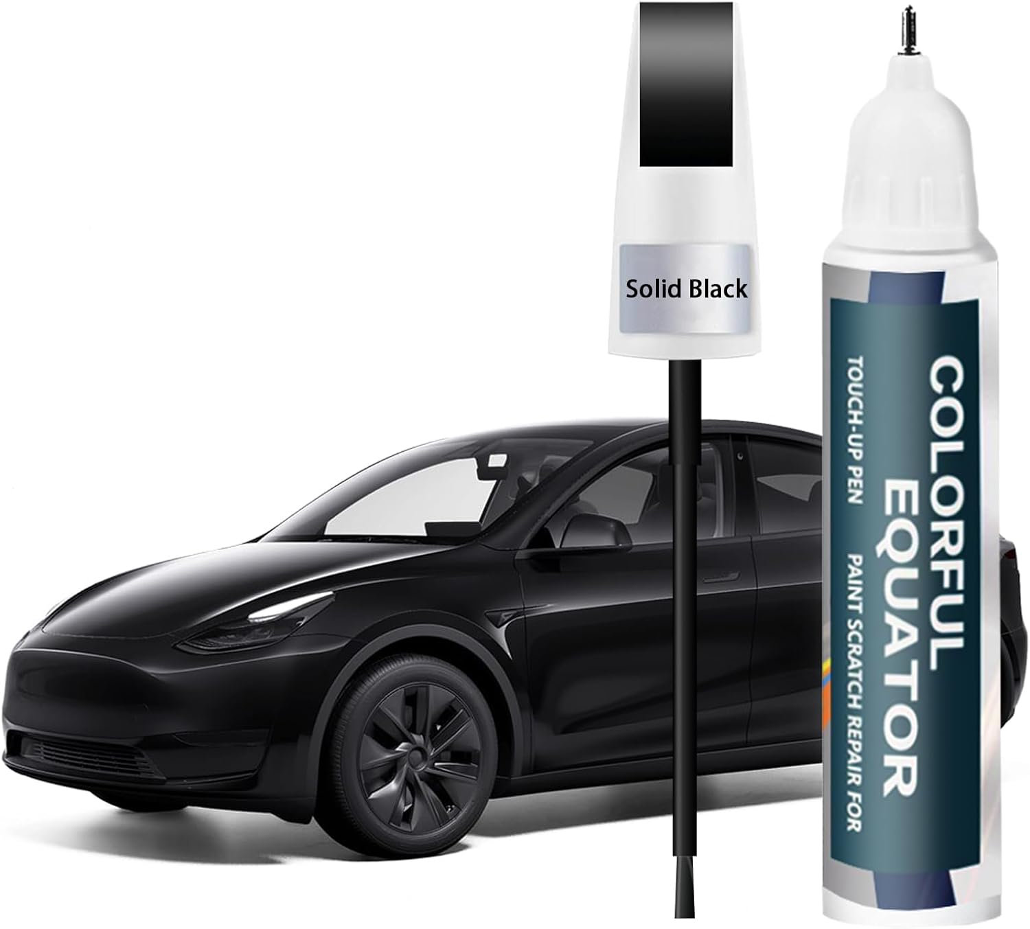 Touch up Paint for Tesla Model Y/3/X/S, Car Paint Pen Scratch Repair Two-In-One Touch up Paint, Premium Car Scratch Remover for Deep Scratches 0.4 Fl Oz (Solid Black) image number 3