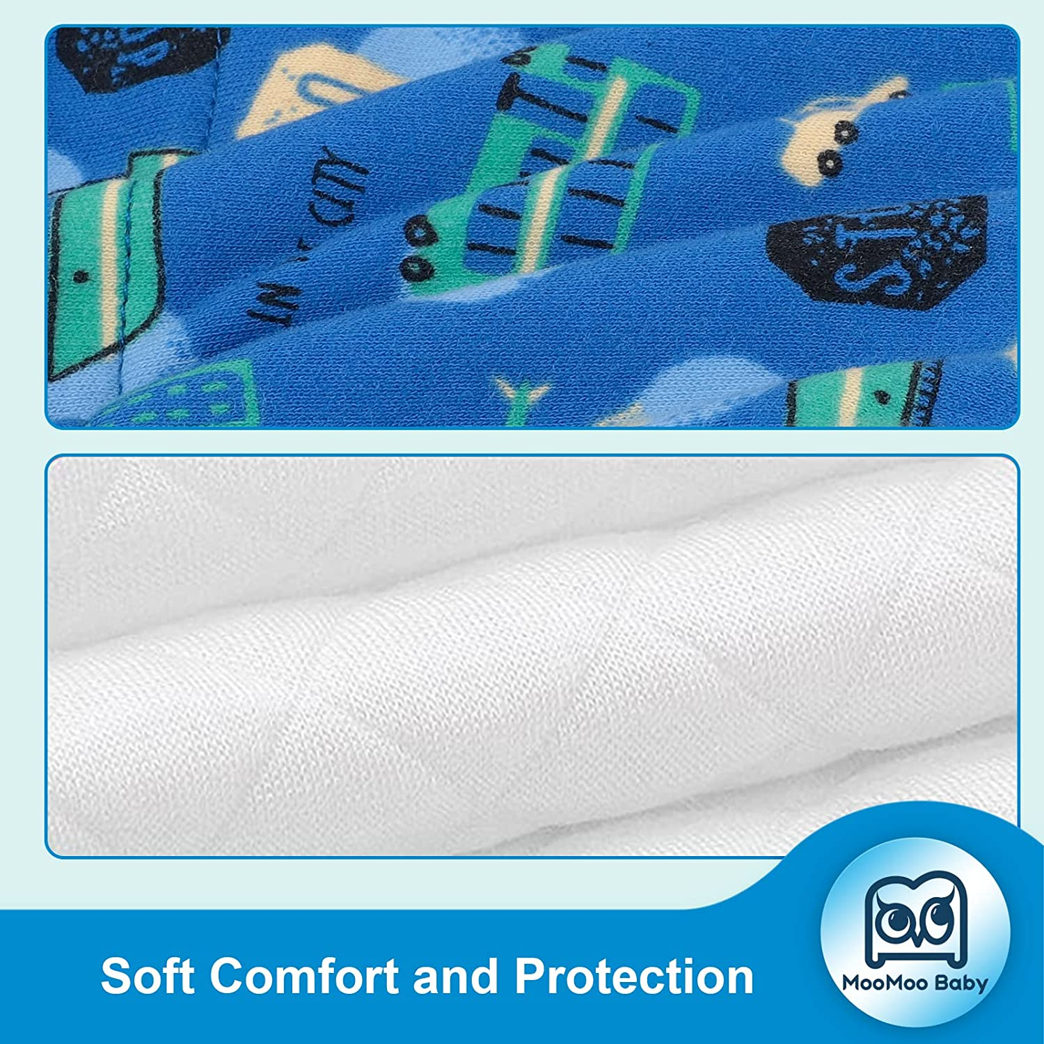 Moomoo Baby Potty Training Pants Absorbent Vehicle Training Pants for Toddler Boys 4 Packs 6T image number 4