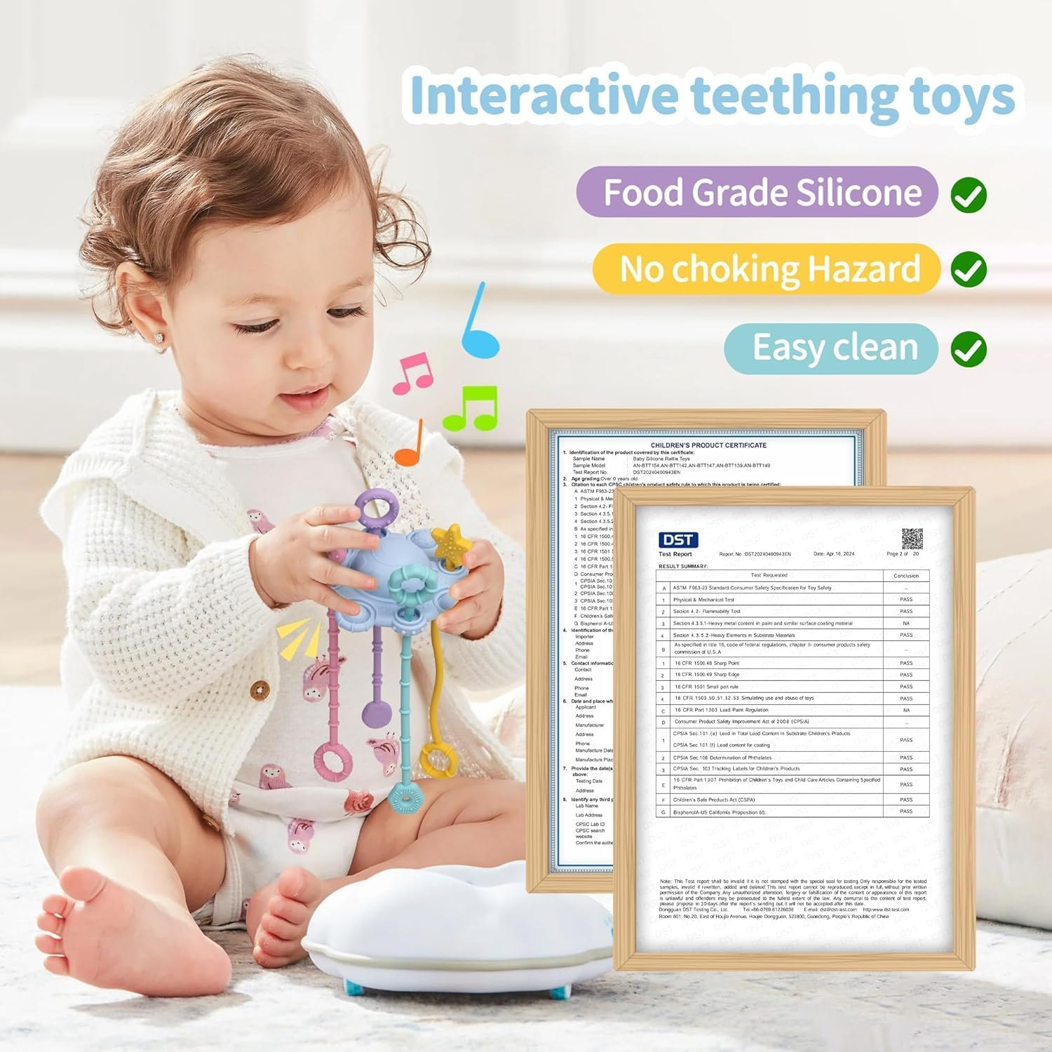 Montessori Toys for Baby, Food Grade Silicone Pull String Activitys for Infant, Travel Toys for Babies, Sensory Toys for Toddlers, Fine Motor Skills Toys for Girl Boy Gift image number 6