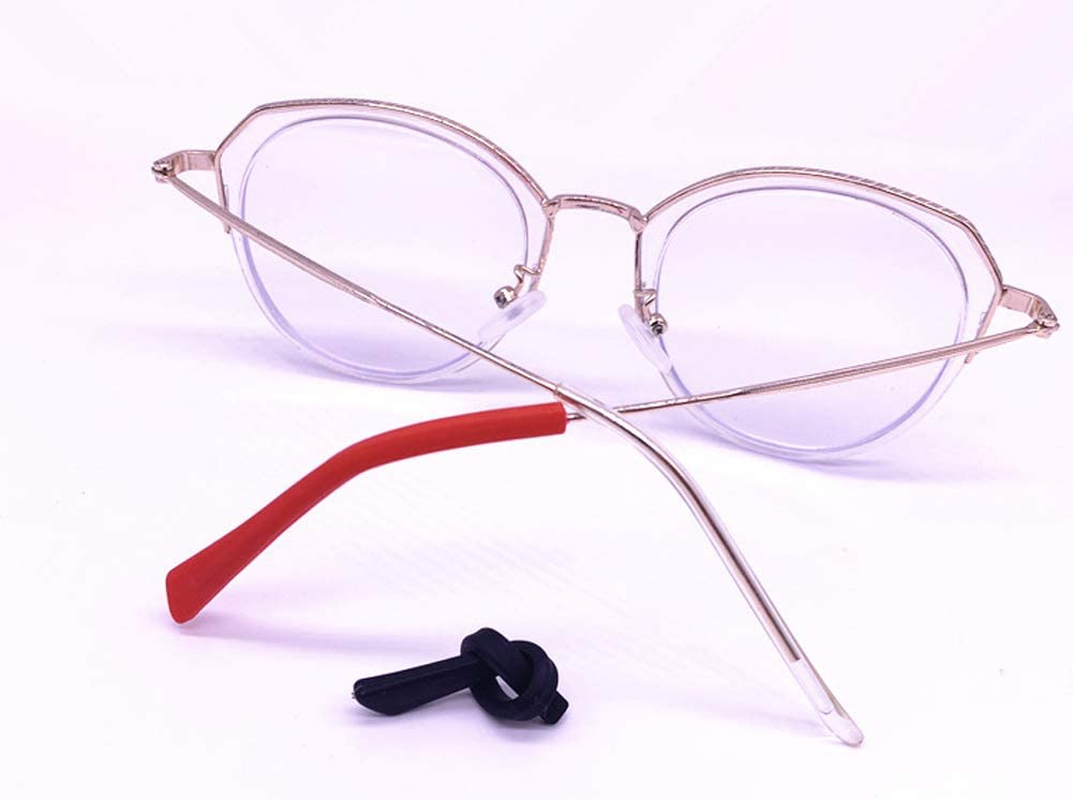 5 Pairs Silicone Anti-Slip Eyeglass End Tips Ear Sock Pieces Tube Sleeve Glasses Retainers Eyewear Comfort Replacement Tips for Thin Metal Eyeglass Legs, Inner Hole Size: 1X2MM image number 3