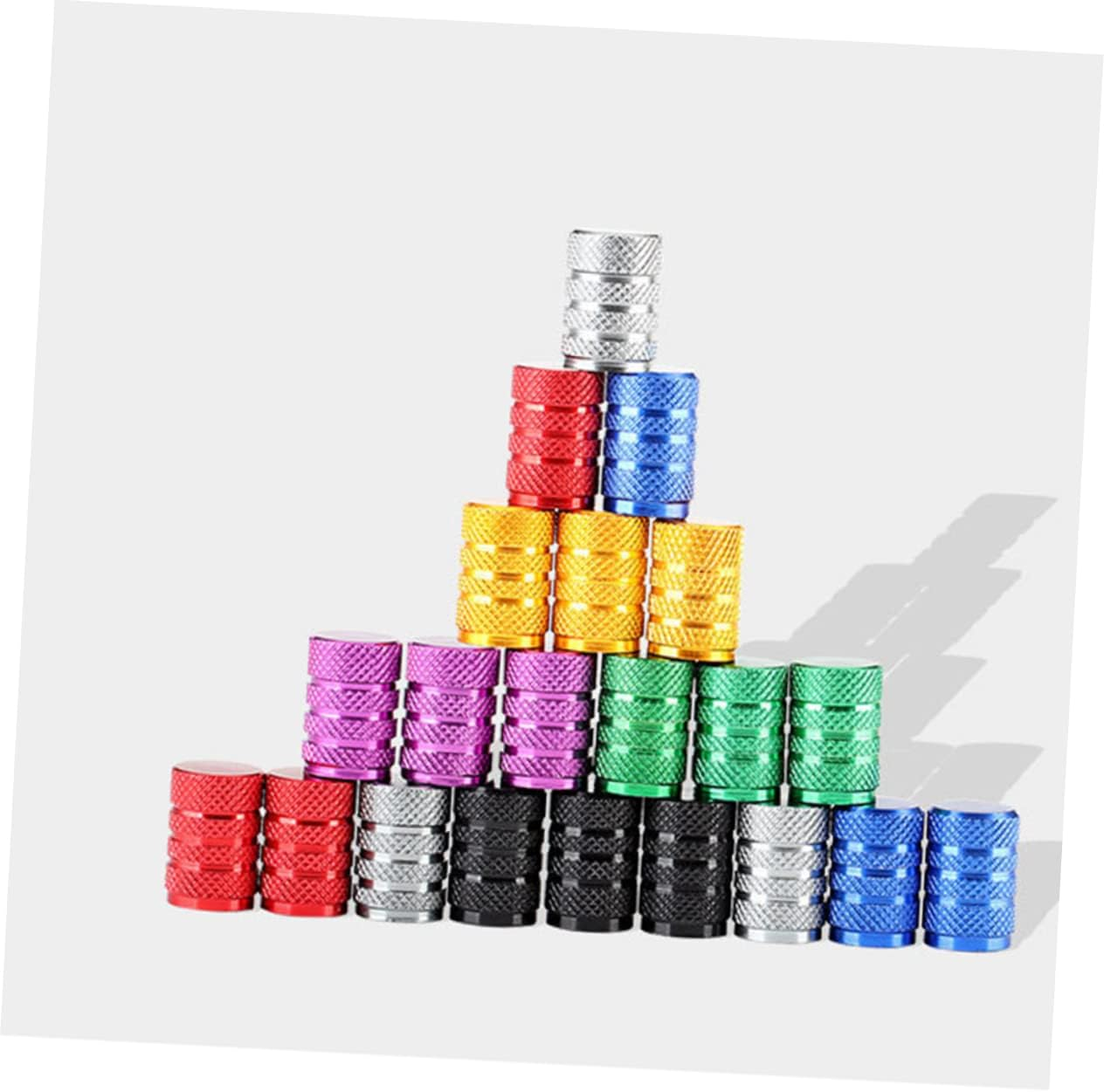 ULTECHNOVO 80Pcs Car Tire Stem Caps Aluminum Tire Wheel Rims Stem Air Caps Tyre Cover Screw Cover Suitable for Car Random Color image number 6
