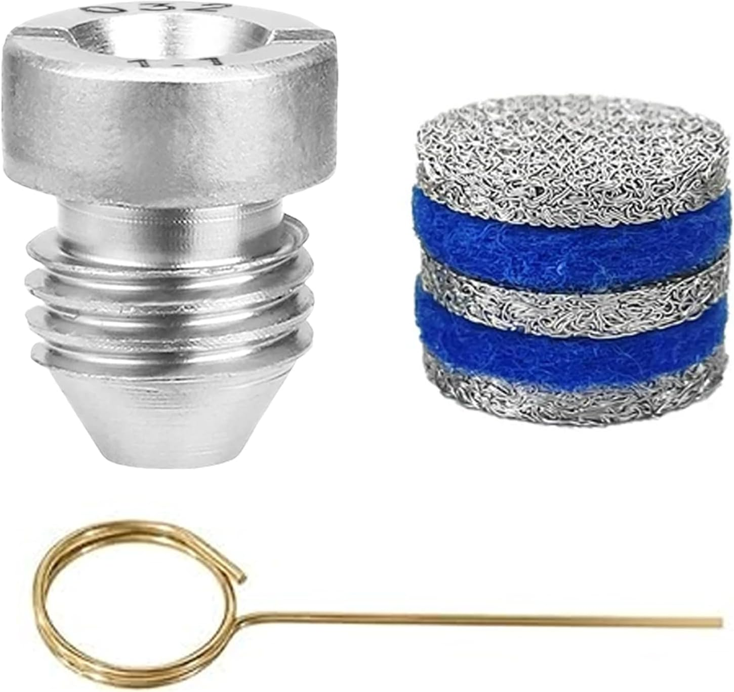 SITIMIMIL 3 Pieces 1.1 Mm Foam Cannon Orifice Nozzle and Foam Maker，Replacement Thread Nozzle Tips and Mesh Filter for Snow Foam Lance, with Cleaning Needle，3000Psi