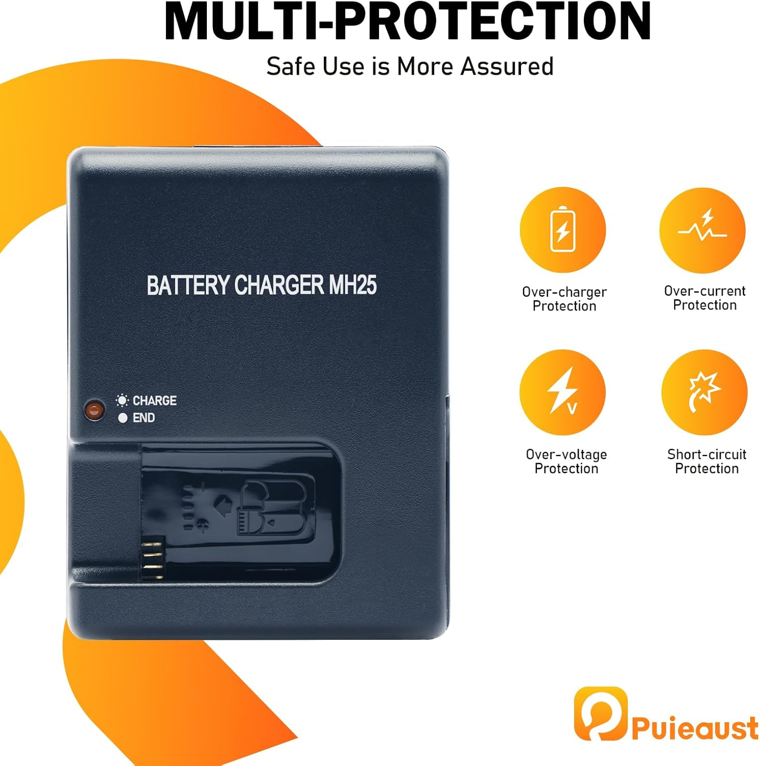 Mh-25(A) Charger for Nikon EN-EL15 En-El15A En-El15B Battery for Nikon D500 D600 D610 D750 D780 D800 D800E D810 D810A D850 D7000 D7100 D7200 D7500 Coolpix Z1 Z5 Z6 Z6 II Z6 III Z7 Z7 II Z8 V1 1V1 image number 1