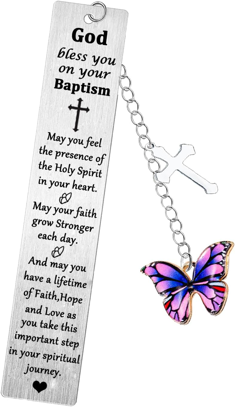 Religious Gifts for Women Baptism Gifts for Godson Goddaughter First Communion Gifts from Godmother Godfather Christian Bookmarks Easter Basket Stuffers Communion Bookmark Keepsake Present