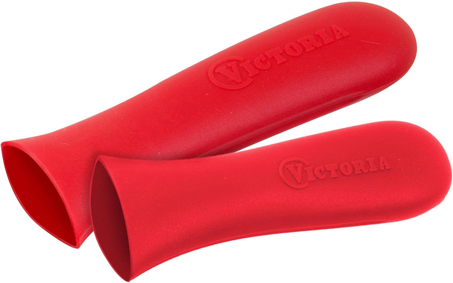Victoria Silicone Cast Iron Handle Cover Large &ndash; Heat Resistant 250&deg;C Grip for 24&ndash;30Cm Skillets and Grill Pans &ndash; Red