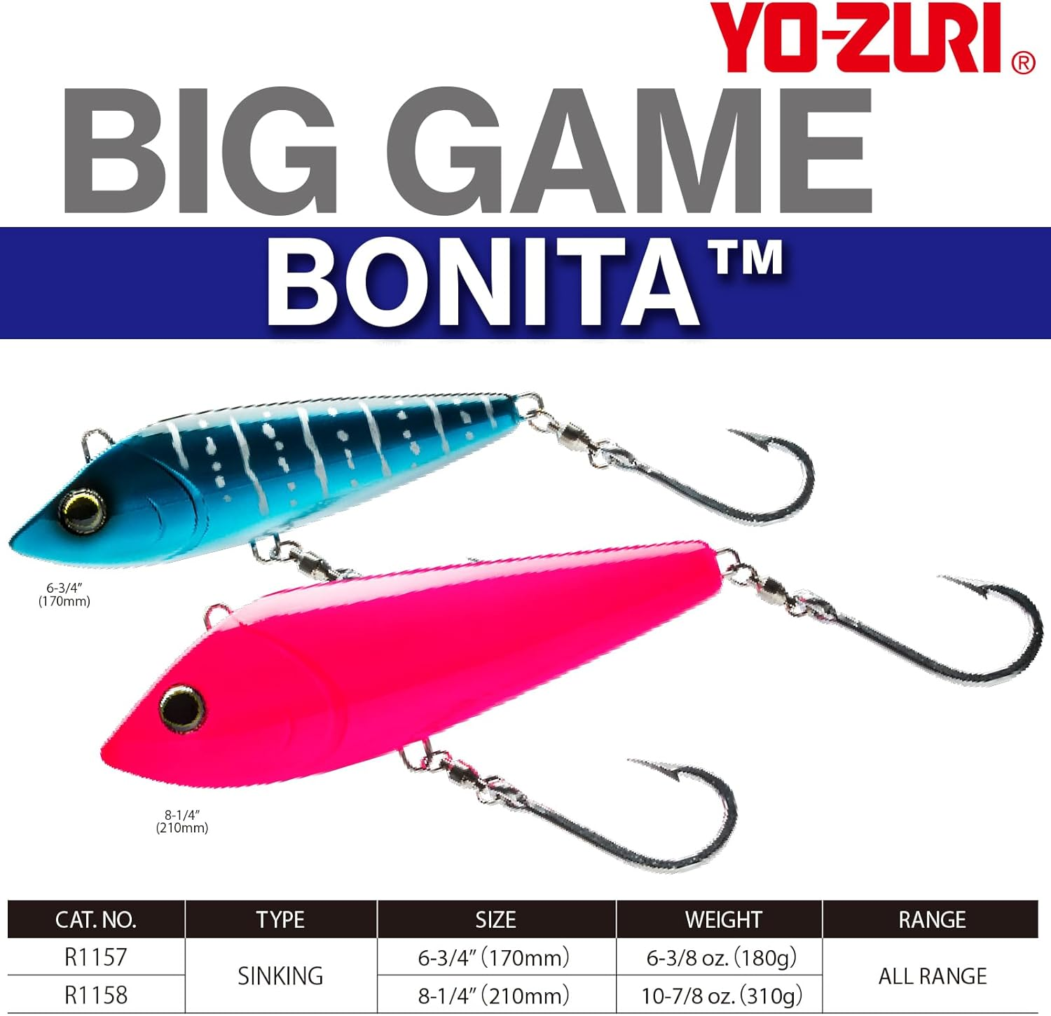 Yo-Zuri Bonita Trolling Sinking Lure