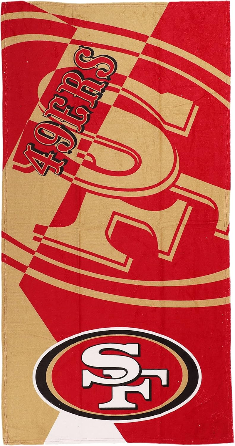 NORTHWEST NFL San Francisco 49Ers 30 X 60 Inch Beach Towel, Puzzle Design image number 3