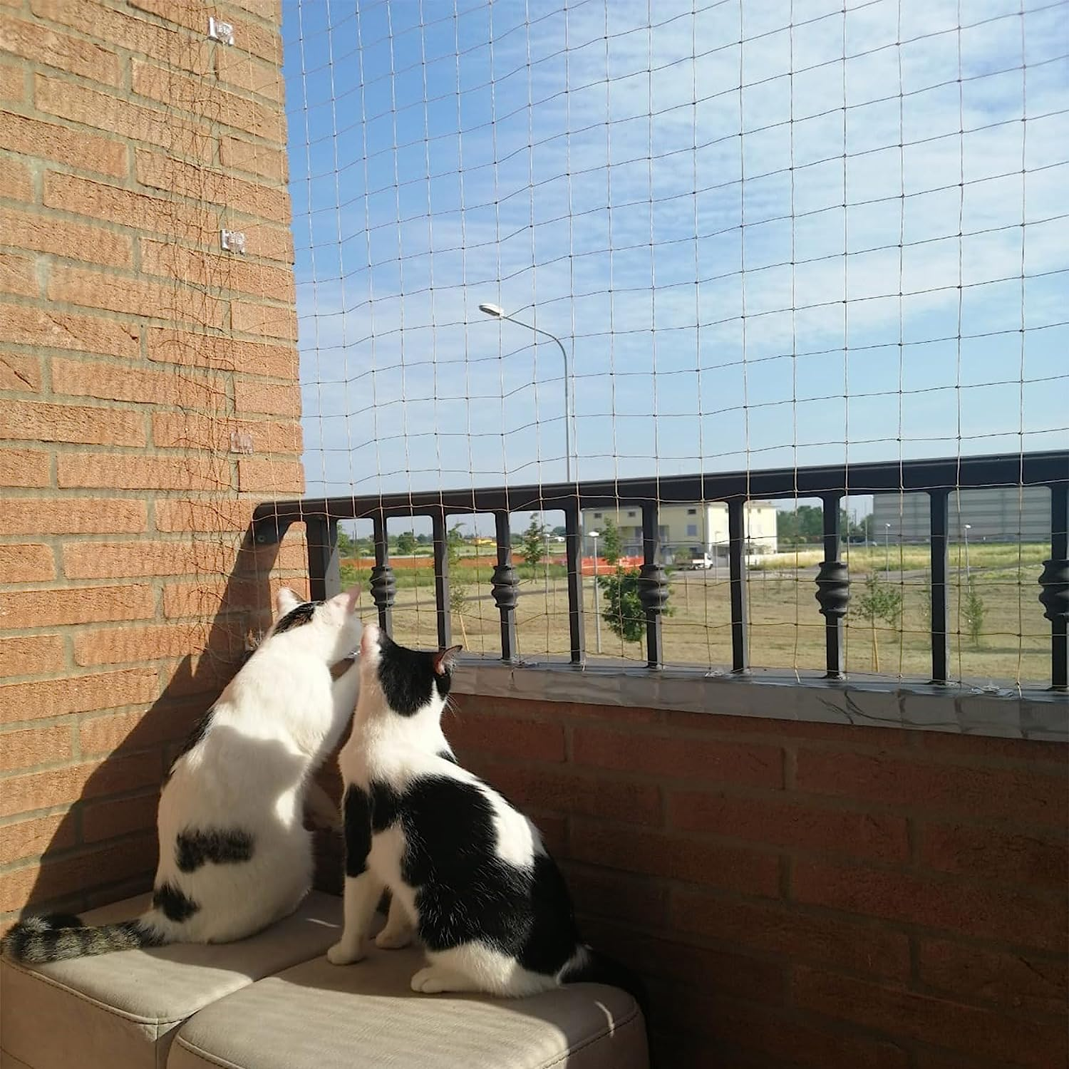 Cat Netting for Balcony, Cat Netting Anti-Fall Mesh Fence, anti Bird Netting for Garden/Balcony, Transparent Nylon Pet Mesh Fence for Dogs & Cat, Pet Safety Net for Balcony/Stairs/Window image number 6