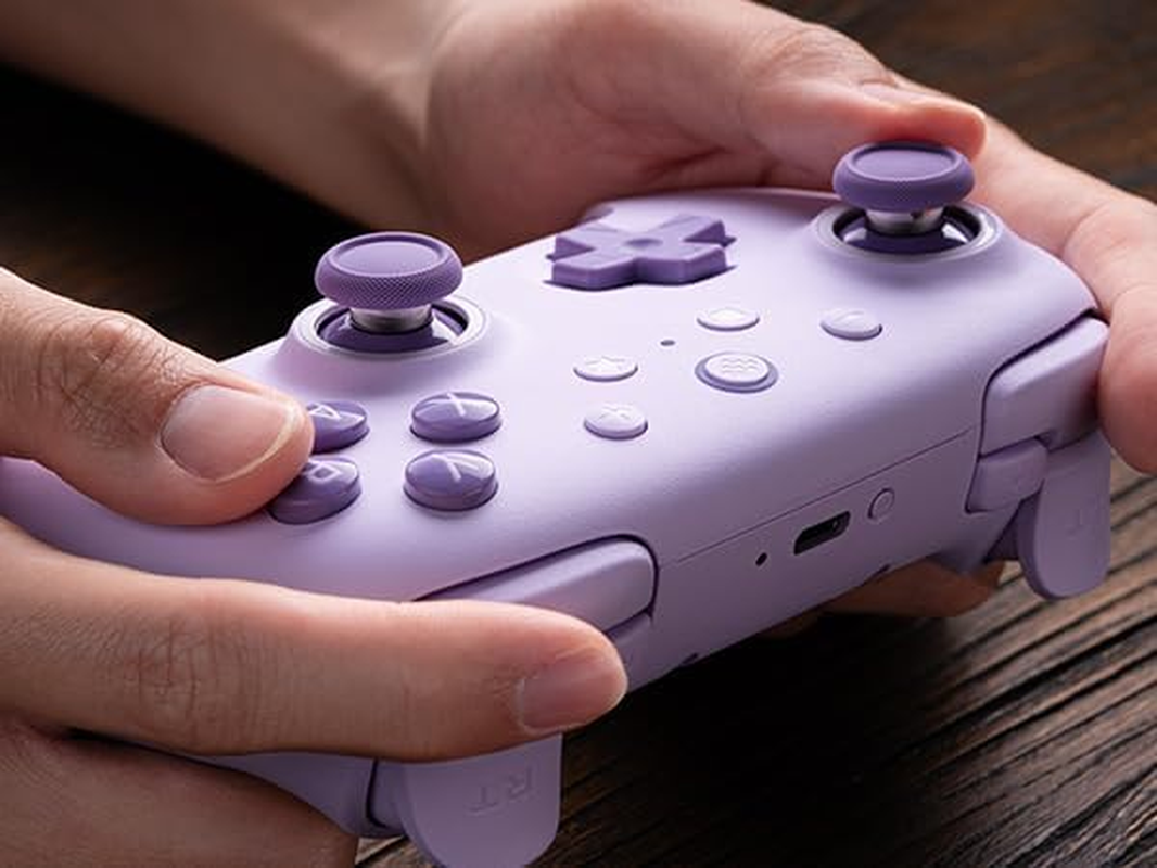 8Bitdo Ultimate 2C Wireless Controller for Windows PC and Android, with 1000Hz Polling Rate, Hall Effect Sensing Joysticks and Hall Triggers, and Remappable L4/R4 Bumpers (Purple) image number 2