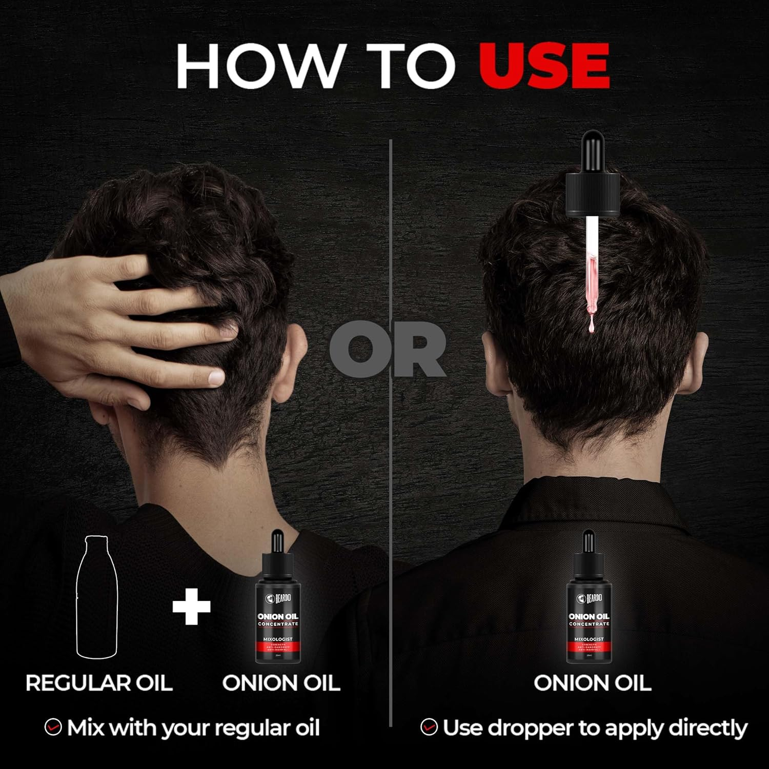 Beardo Onion Oil Concentrate for Hair Growth and Hair Fall Control (25 Ml) | Made in India image number 2