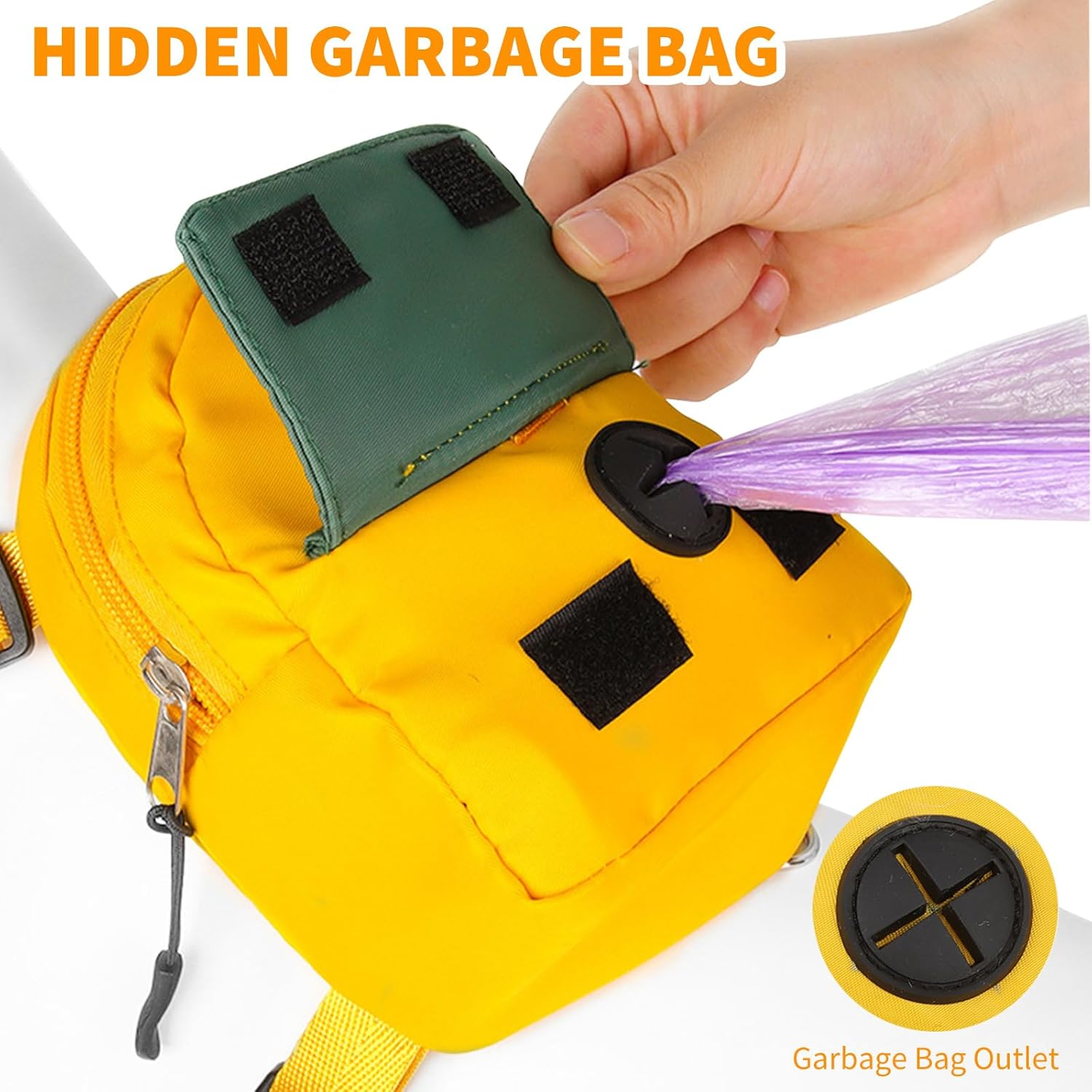 PETCUTE Dog Backpack Harness for Dogs, Dog Backpack with Lead, Pet Harness with Waste Bag Dispenser, Dog Saddle Bag, Adjustable Puppy Harness Backpack for Hiking Training and Daily Walking image number 1