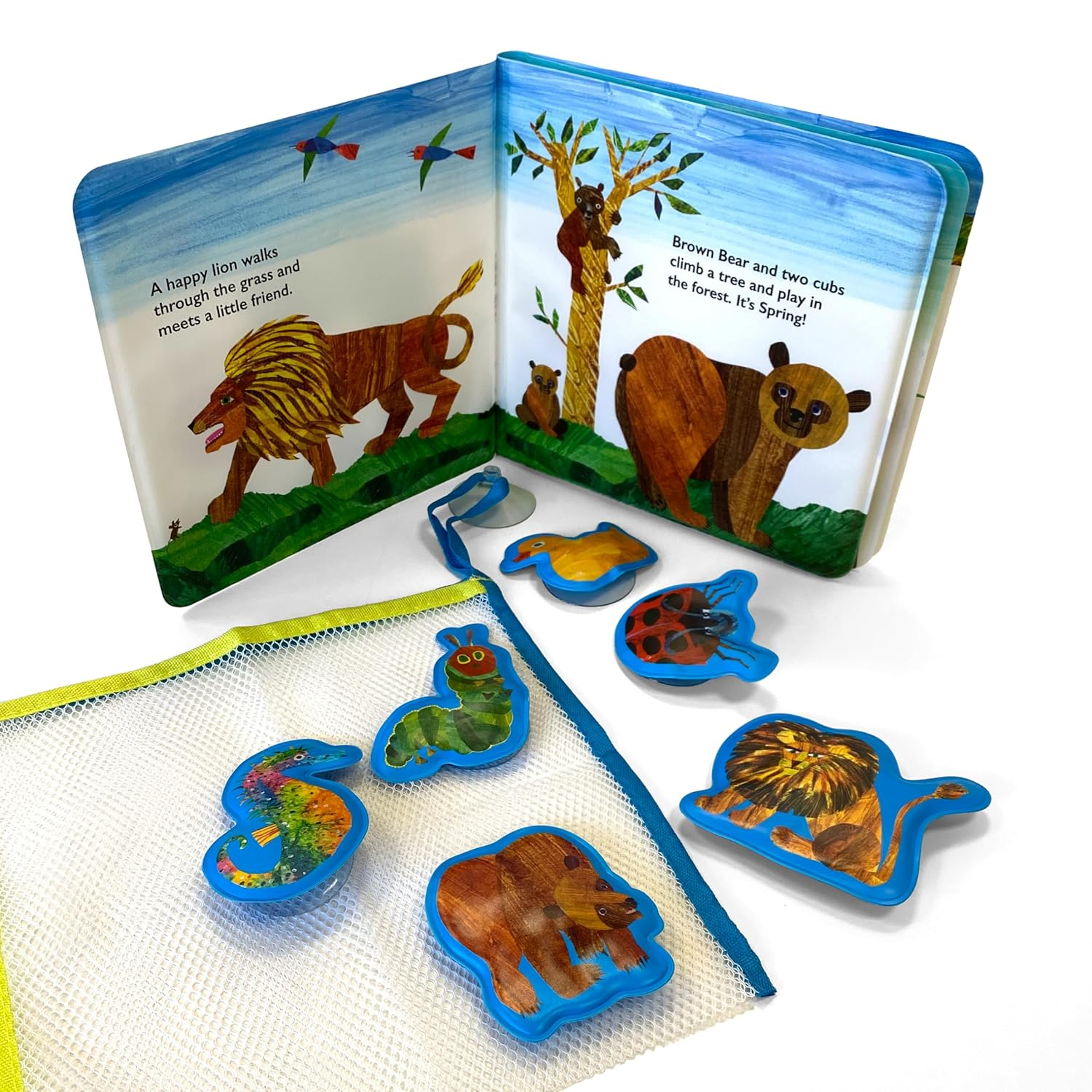 The World of Eric Carle Bath Time Books - Activity Books for Kids, Bath Book, 6 Padded Suction Cups, 1 Mesh Bag: with Suction Cups and Mesh Bag image number 6