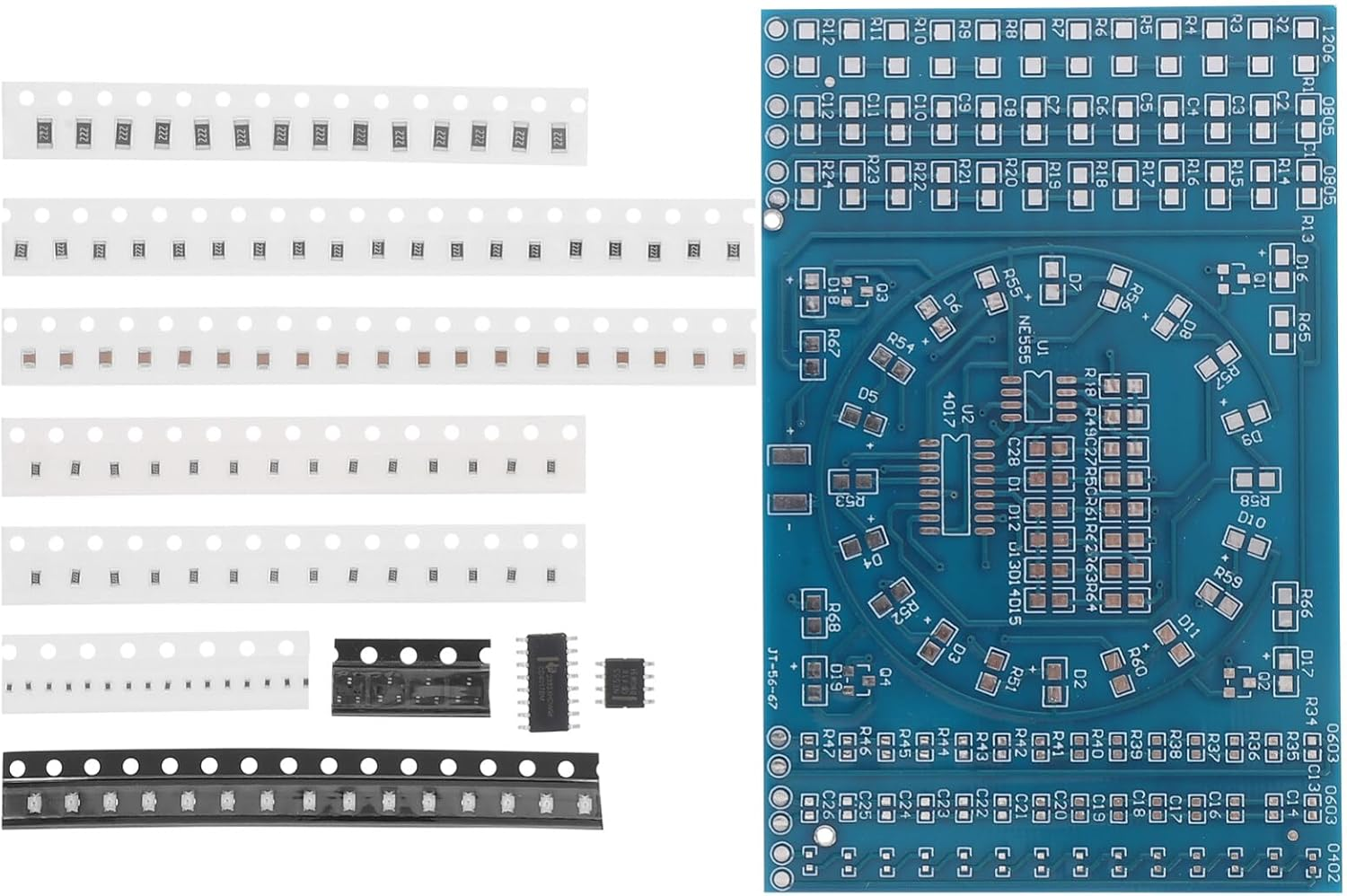 JECOMPRIS 1Set Soldering Kit with Pcb Board for Electronic Component Practice Engineers and Enthusiasts to Hone Welding Skills image number 3