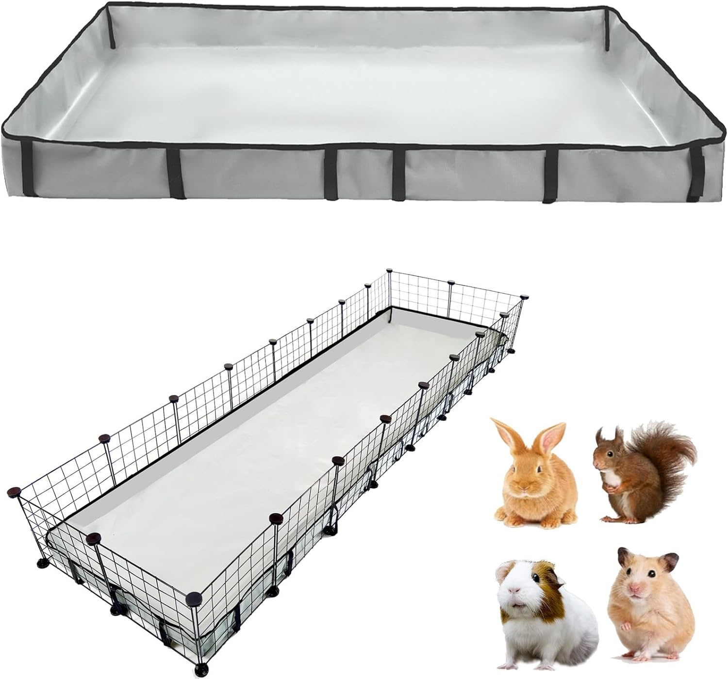 Guinea Pig Cage Liner Tarp Bottom Waterproof and Washable Base Also for Rabbits, Bunny, Chinchesillas, Hedgehog, Ferrets and Other Small Animals(42X56 Inches) image number 3