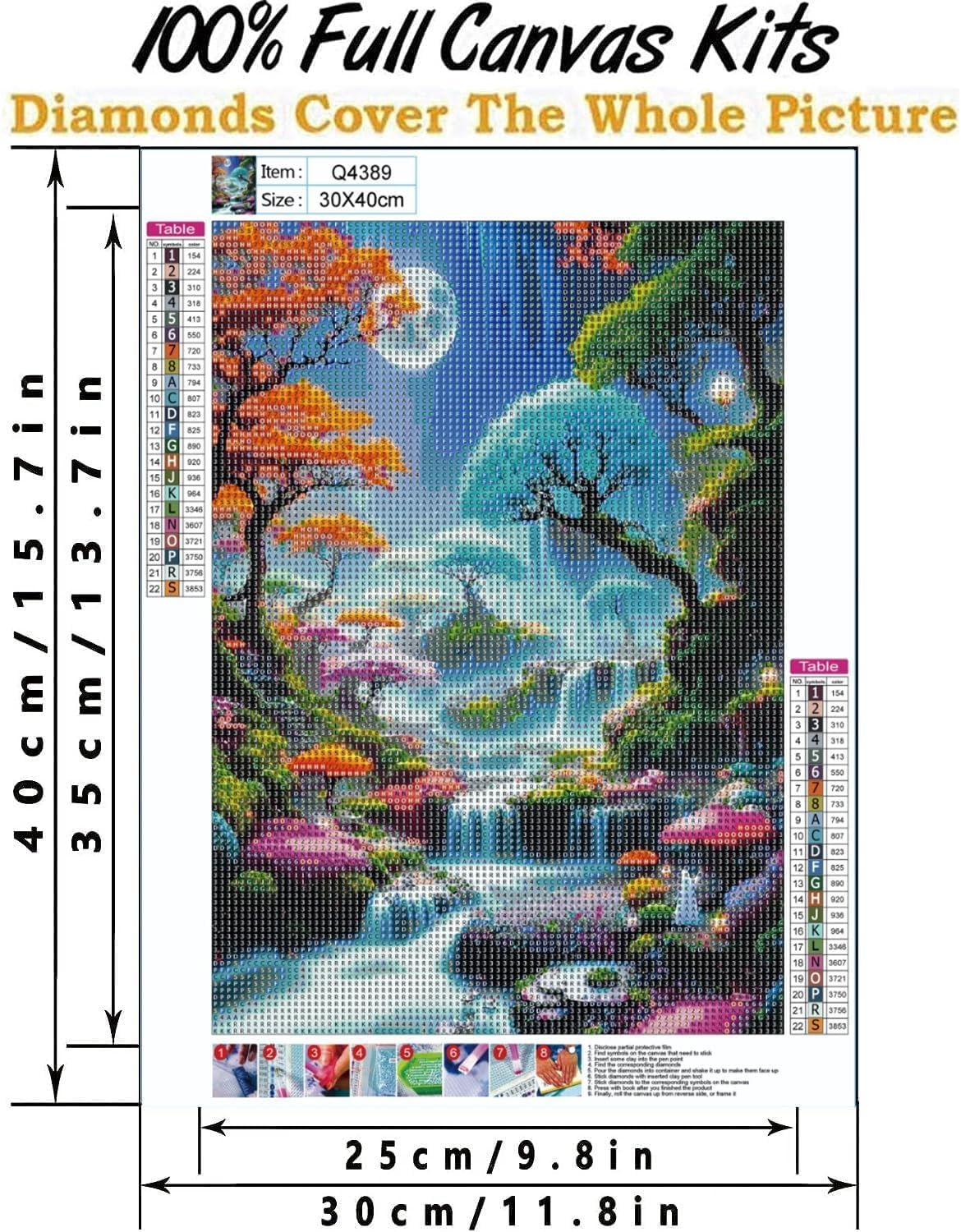 Diamond Painting Kits for Adults, Landscape 5D DIY Diamond Art Kits Full Drill Diamond Dots for Gift Wall Decor and Relaxation Gem Arts 12X16 Inch image number 3