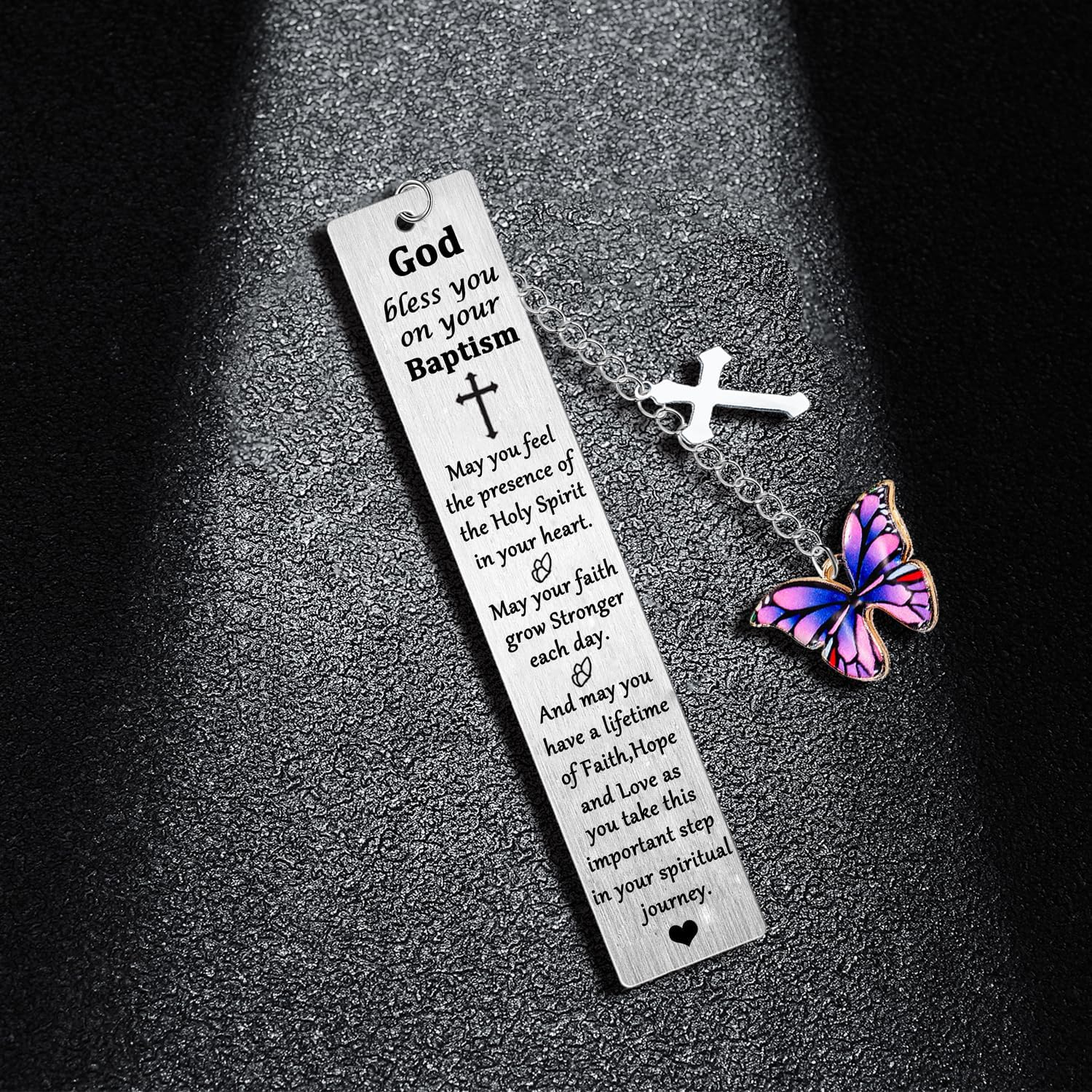 Religious Gifts for Women Baptism Gifts for Godson Goddaughter First Communion Gifts from Godmother Godfather Christian Bookmarks Easter Basket Stuffers Communion Bookmark Keepsake Present image number 1