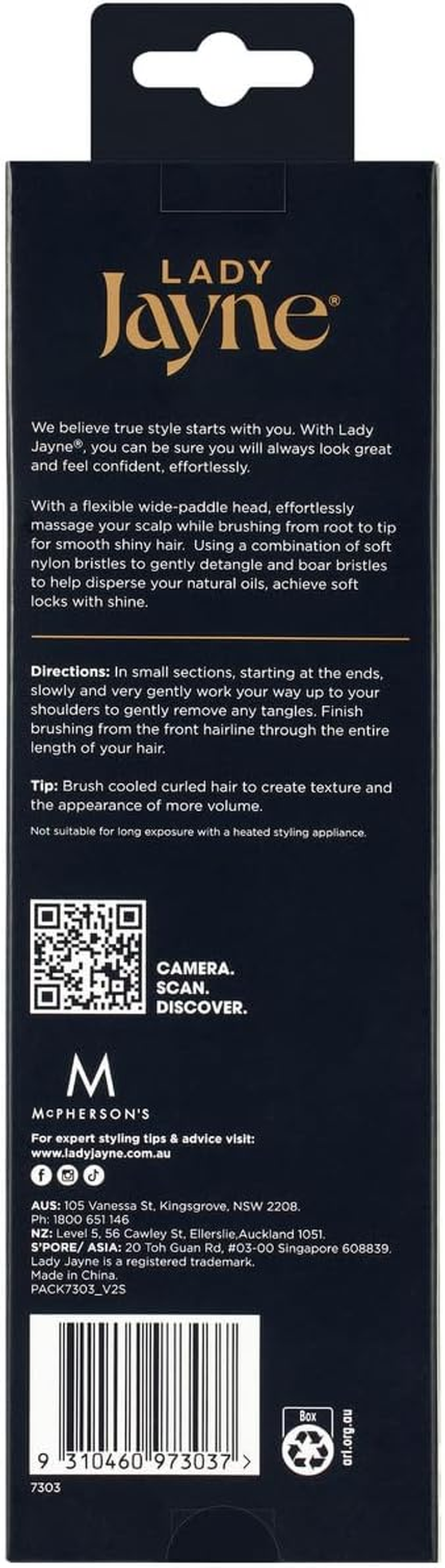 Lady Jayne Professional Detangling Paddle Brush image number 4