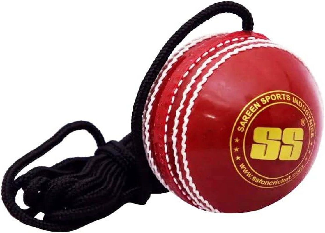 SS Hanging Ball for Bat Knocking and Practice with Reaction String (Embossed Seam & Threaded Seam) image number 3