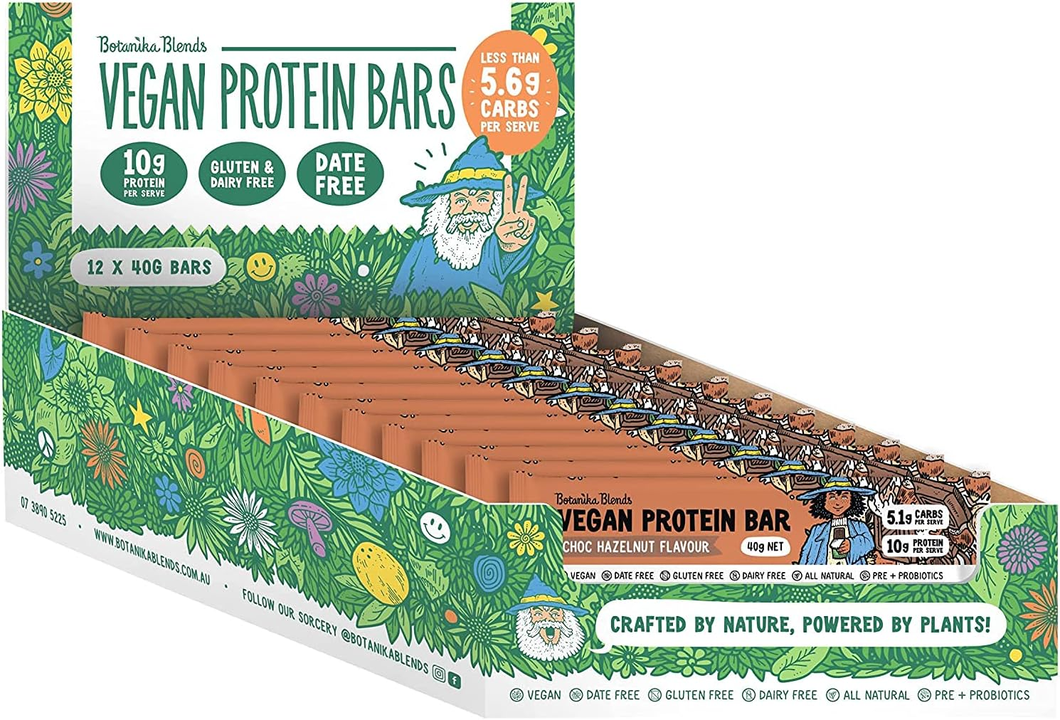 Bars - Cacao Hazelnut CDU (12 X 40G), 0.5 Kg