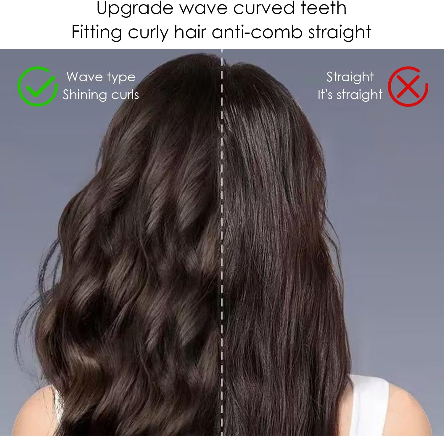 Pack of 2 Scalp Massage Comb, Double Row, Wide Serrated Rib Comb, Hairdressing and Styling Tools, Suitable for Combing Hair, Styling Curly Hair and Long Hair Care