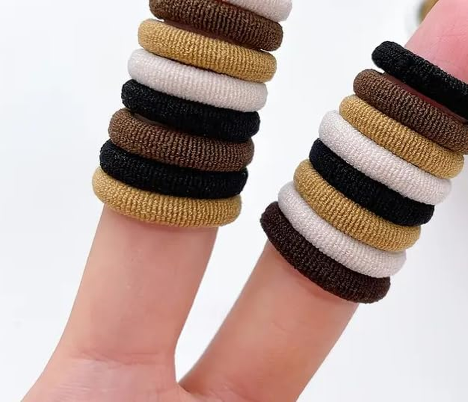 Lavema Girls Hair Bobbles 100 Pieces (Brown with Black)