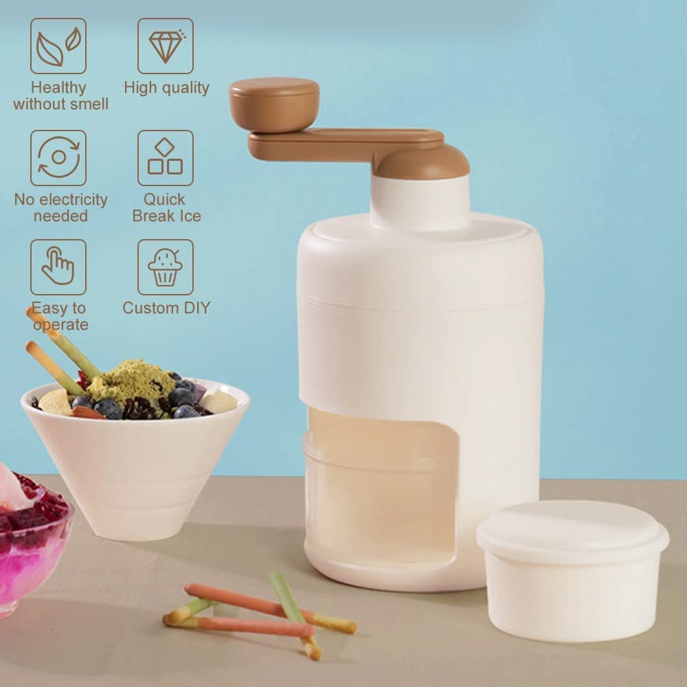 AYHOJIO Slushie Machine, Snow Cone Machine, Shaved Ice Machine, ICEE Slushy Maker Machine - Ice Cream, Snowcone, Kakigori, Bingsu, Cocktail, Margaritas Maker, Manual Ice Crusher Shaver for Kids Home image number 5