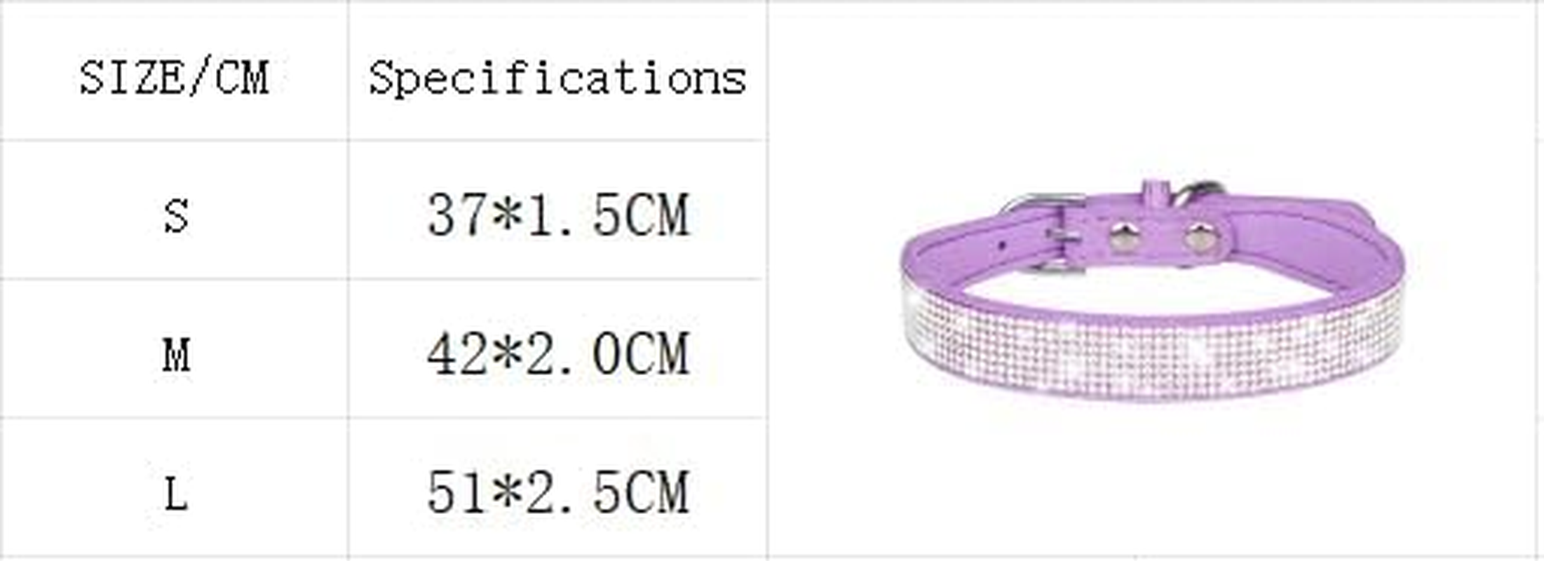 Shining Rhinestones Dog Collar Leash Set Cute Bone Tag Dog Cat Collar Leash Set - Adjustable for Girl or Female Dogs Cats (Purple, M) image number 1