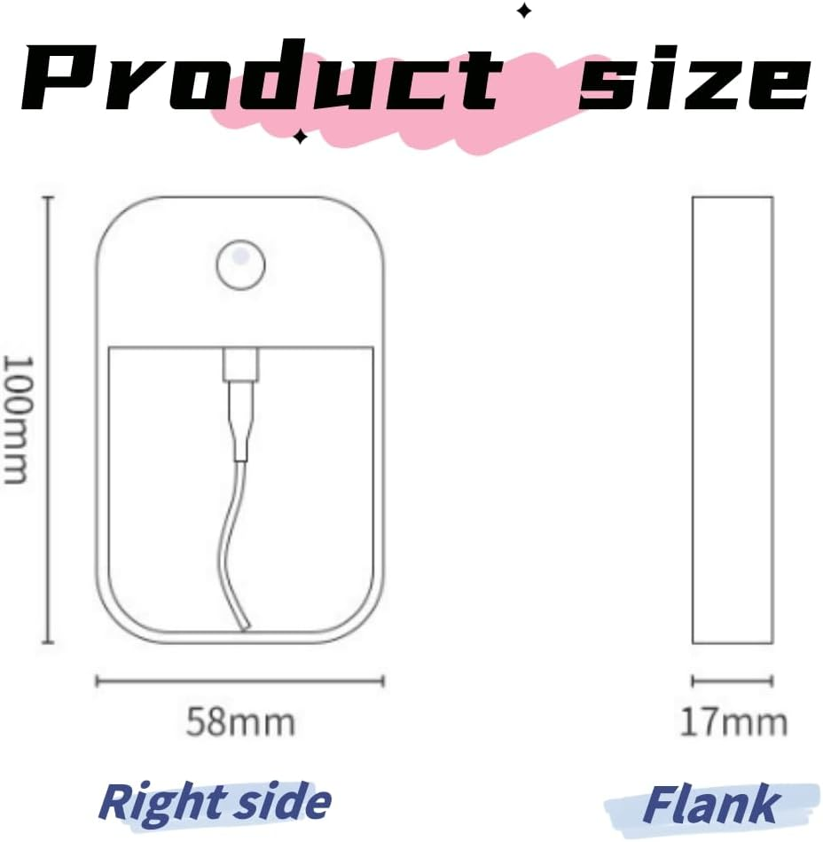 6 Pack 45ML Portable Refillable Card Spray Bottle Slim Design Cosmetic Atomizer Portable PP Moisturizing Sprayer Box,Used for Essential Oil Disinfectant Alcohol Makeup Toner Air Freshener(White） image number 5