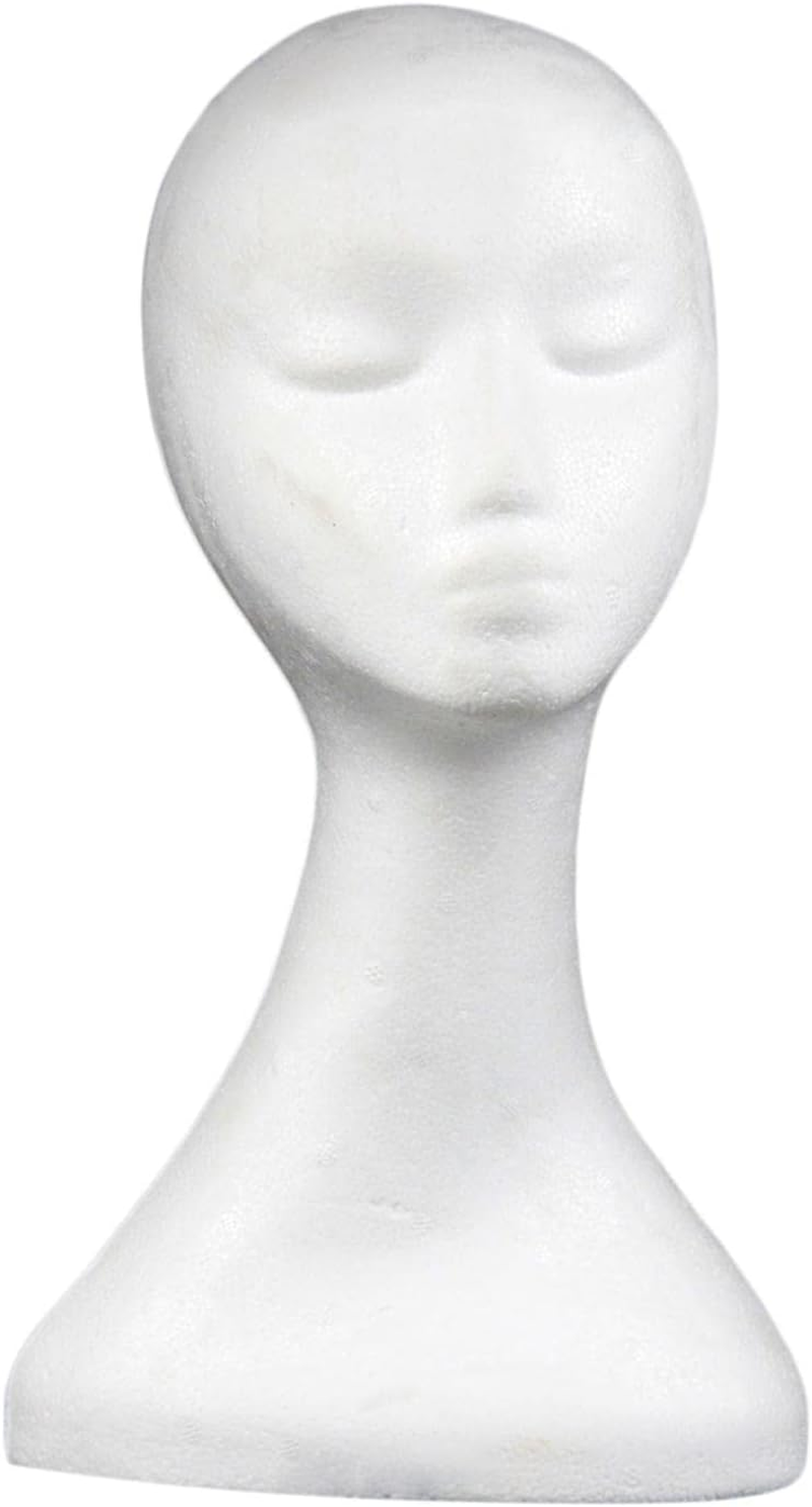 Fashioncha Foam Wig Head, Foam Mannequin Wig Stand, Wig Display Holder, Smooth and Durable, Mannequin Foam Head Display Hair Hat Hairpiece for Home Salon, as Described, Style A image number 6