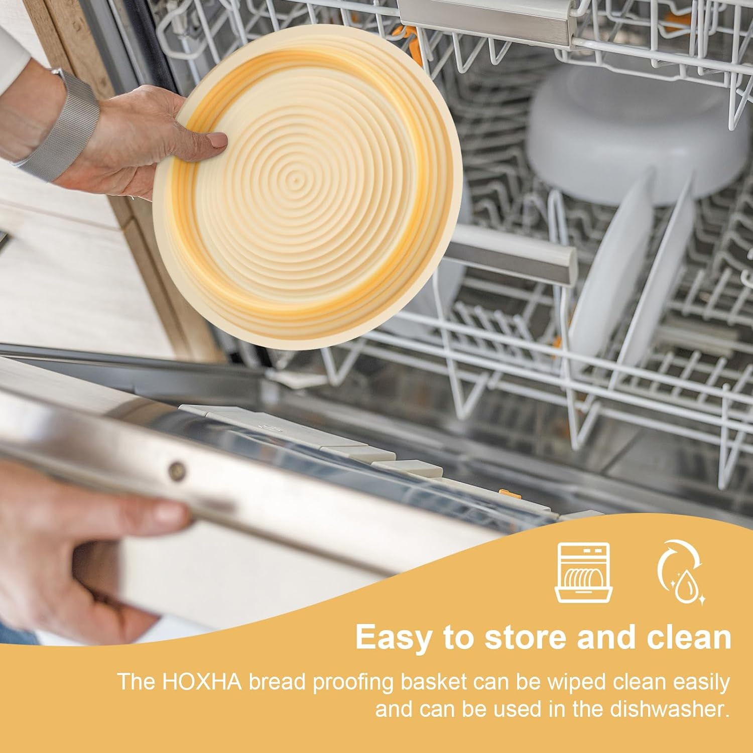 Sourdough Starter Kit Bread Baking Supplies Bread Proofing Basket 9 Inch round & 10 Inch Oval Bread Proofing Basket, 24Oz Jar (700Ml Glass, round and Oval Basket) - 1000Ml Glass And Two Round Basket image number 2