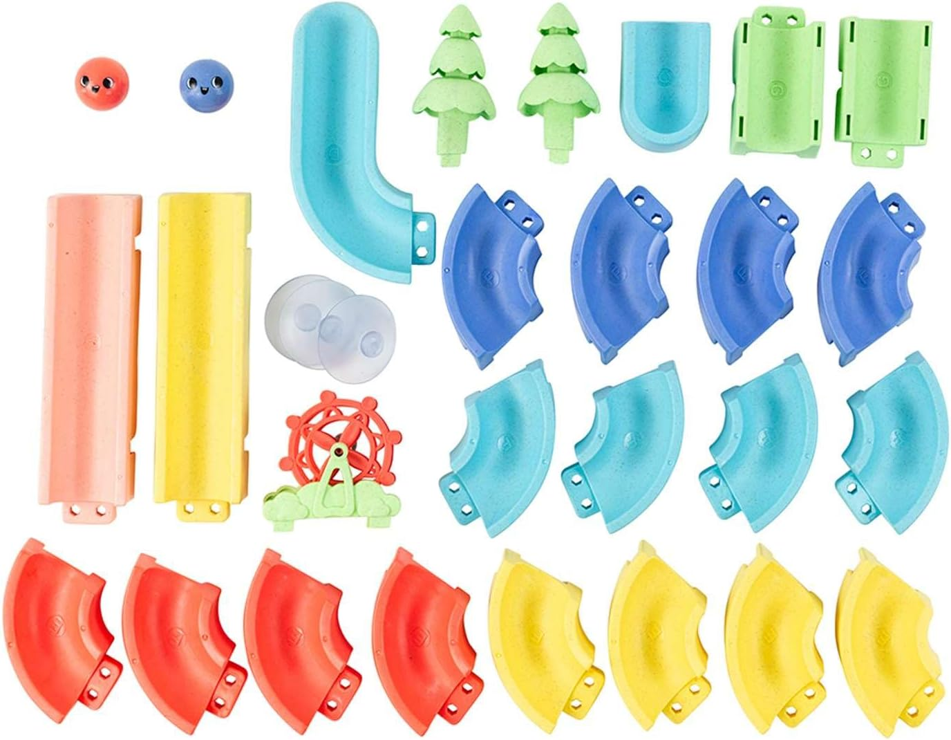 Tiger Tribe: Waterslide: Marble Run - ECO - Interactive Bath Toy, Build Marble Runs, Includes 35 Configurable Pieces, STEM Learning, Kids Ages 3-6 image number 2