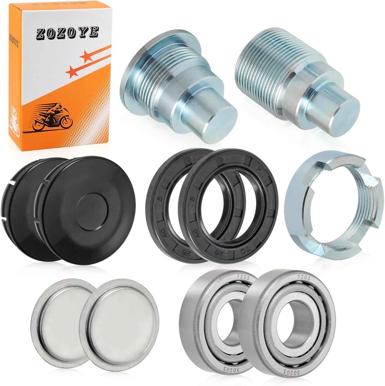 Swingarm Repair Kit Bearing Seal Bolt Lock Nut Cap for HONDA Rancher Fourtrax Foreman Recon TRX 250 300 400 450 500 TRX250X TRX250EX image number 1