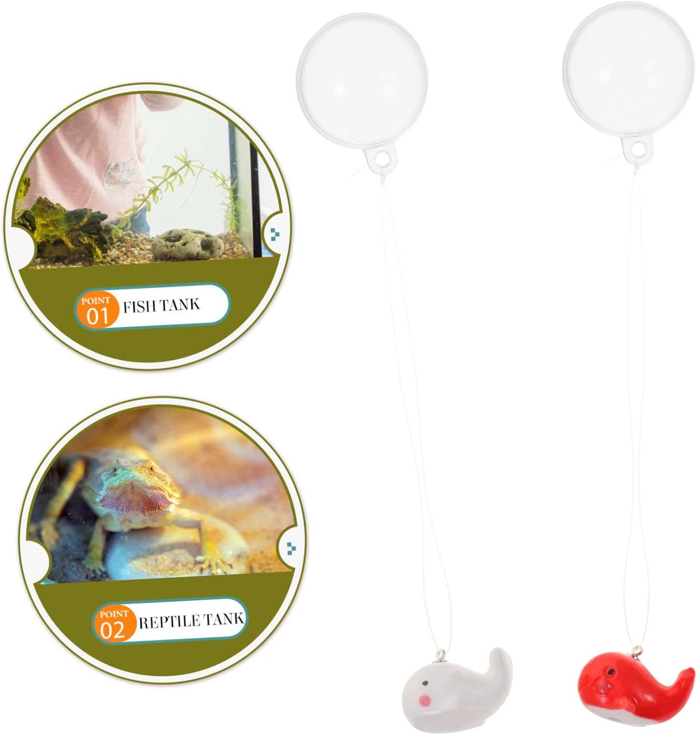 BELLIFFY 2Pcs Floating Whale Aquarium Decor Animal Fish Tank Ornament Stylish and Safe Floating Decoration for Aquatic Layout for Home Aquariums image number 5