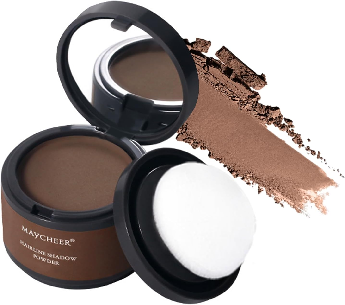 Hair Root Touch up Powder, Instant Hairline Powder for Thin Hair Loss Cover Up, Waterproof Sweatproof Formula Full Coverage Concealer for Instant Results Hair Products for Women Men (Dark Brown) image number 4