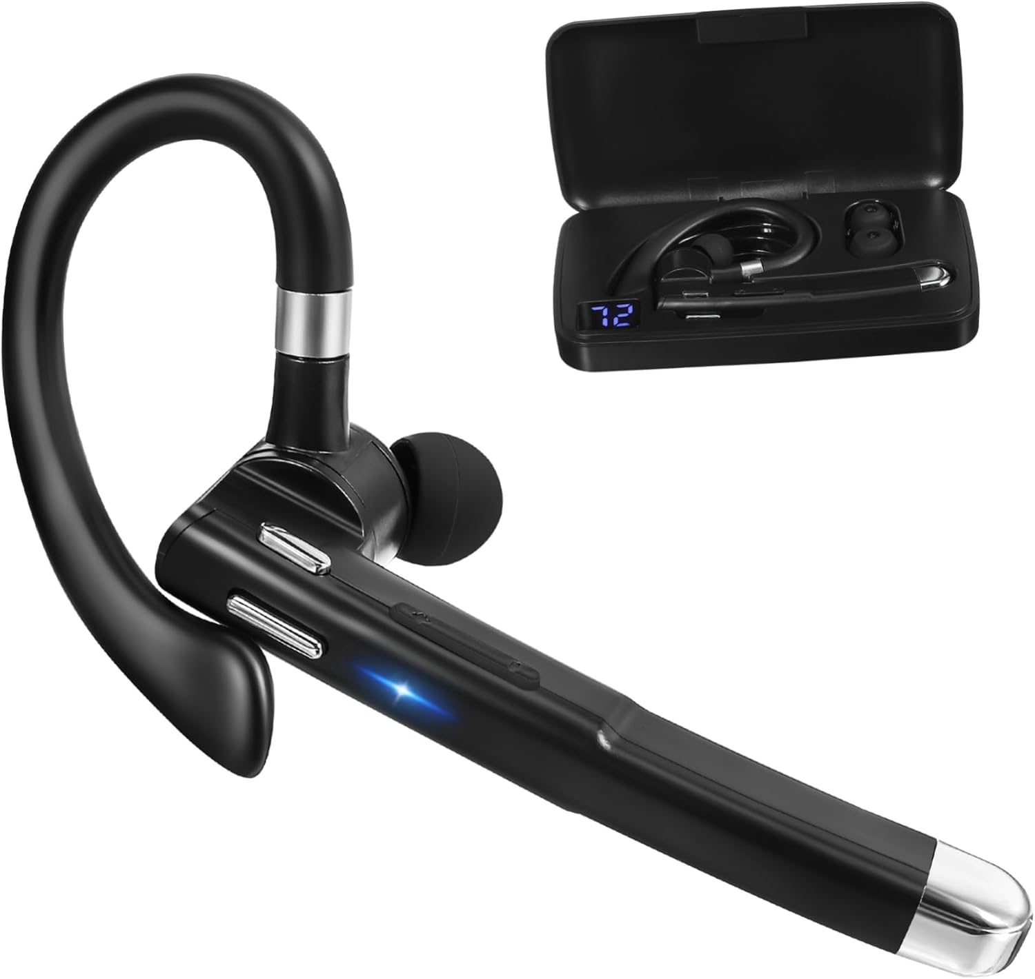 LALAFINA Wireless Wireless Headset Noise Cancelling Earbuds for Business Running Lightweight Comfortable Design for Office and Outdoor Use image number 4