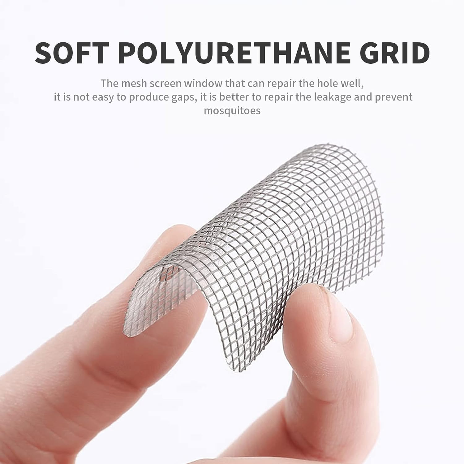 Fly Screen Repair Tape Mosquito Net Repair Tape Fiberglass Mesh Tape Strong Adhesive Door Window Screen Mesh Patch Repair Wire Mesh Repair with Scissor for Repair Holes Screen Net Anti-Mosquito image number 1