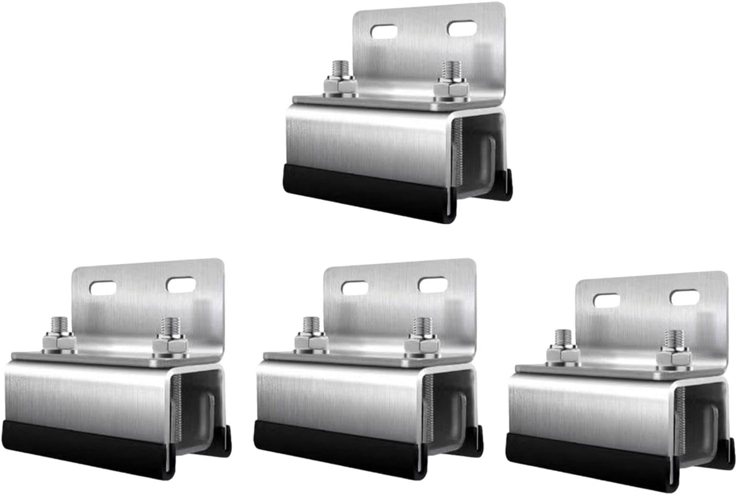 FJMQHU Van Roof Rack Brackets Roof Rack Mount Kit Easy to Install Professional Stainless Steel, Double Hole 6Pcs Set