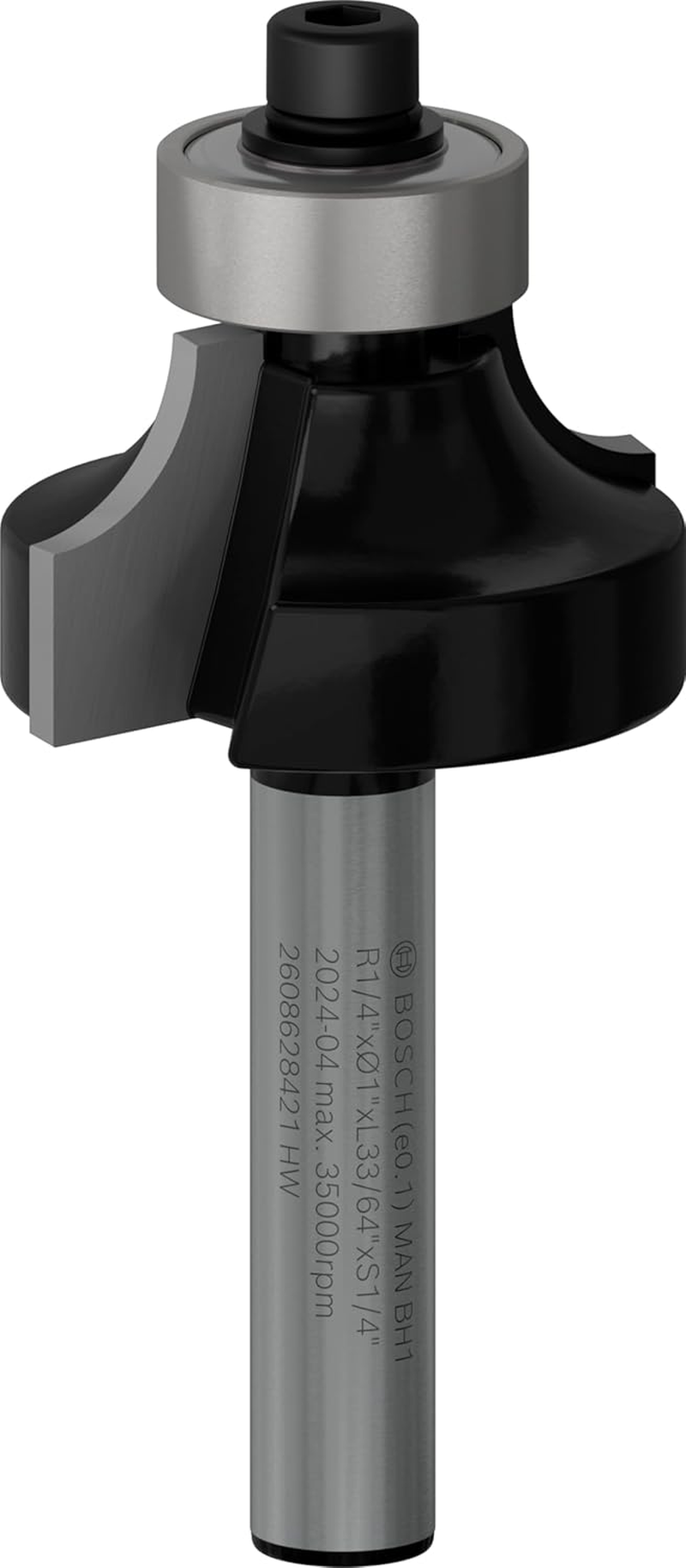 Bosch 1 X Pro Rounding Cutter (For Softwood, Hardwood, Diameter 25.4 Mm, Professional Accessories Hand Router, Edge Mill)