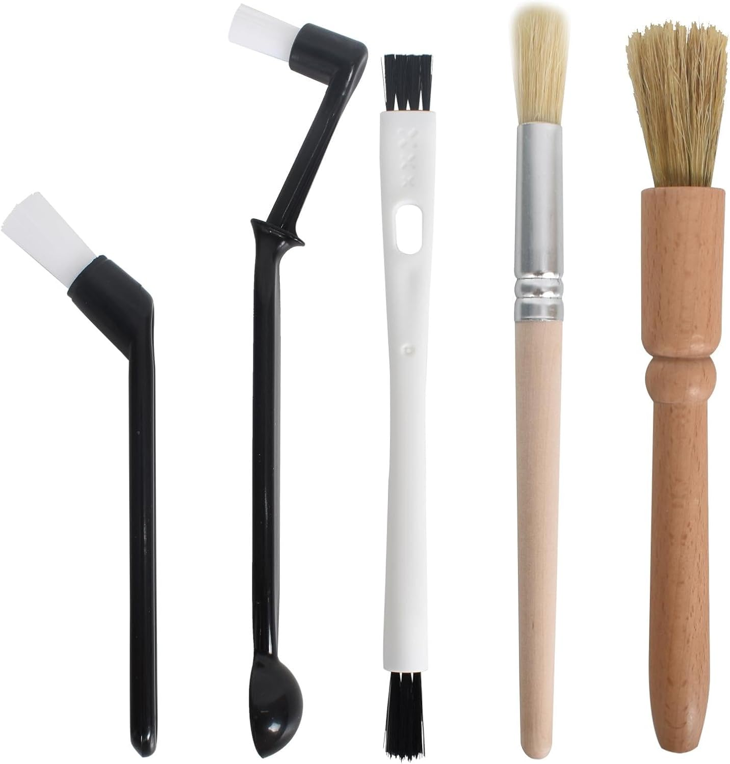 Coffee Machine Cleaning Set,5Pcs Coffee Grinder Brush with Spoon,Espresso Machine Cleaning Tool in Solid Wood,Ground Coff Cleaning Brush,For Bar,Bottle Teapot Nozzle & Air Blower image number 6