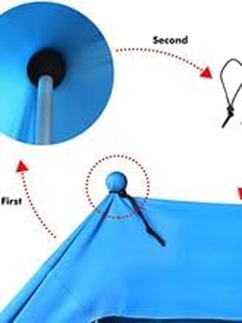 Beach Tent, Camping Sun Shelter with UPF50+ Protection, Sand Shovels, Ground Pegs and 4 Stability Poles, Outdoor Pop up Beach Shade Canopy,Camping Trips, Fishing or Picnics (300 * 300 * 200Cm) image number 3