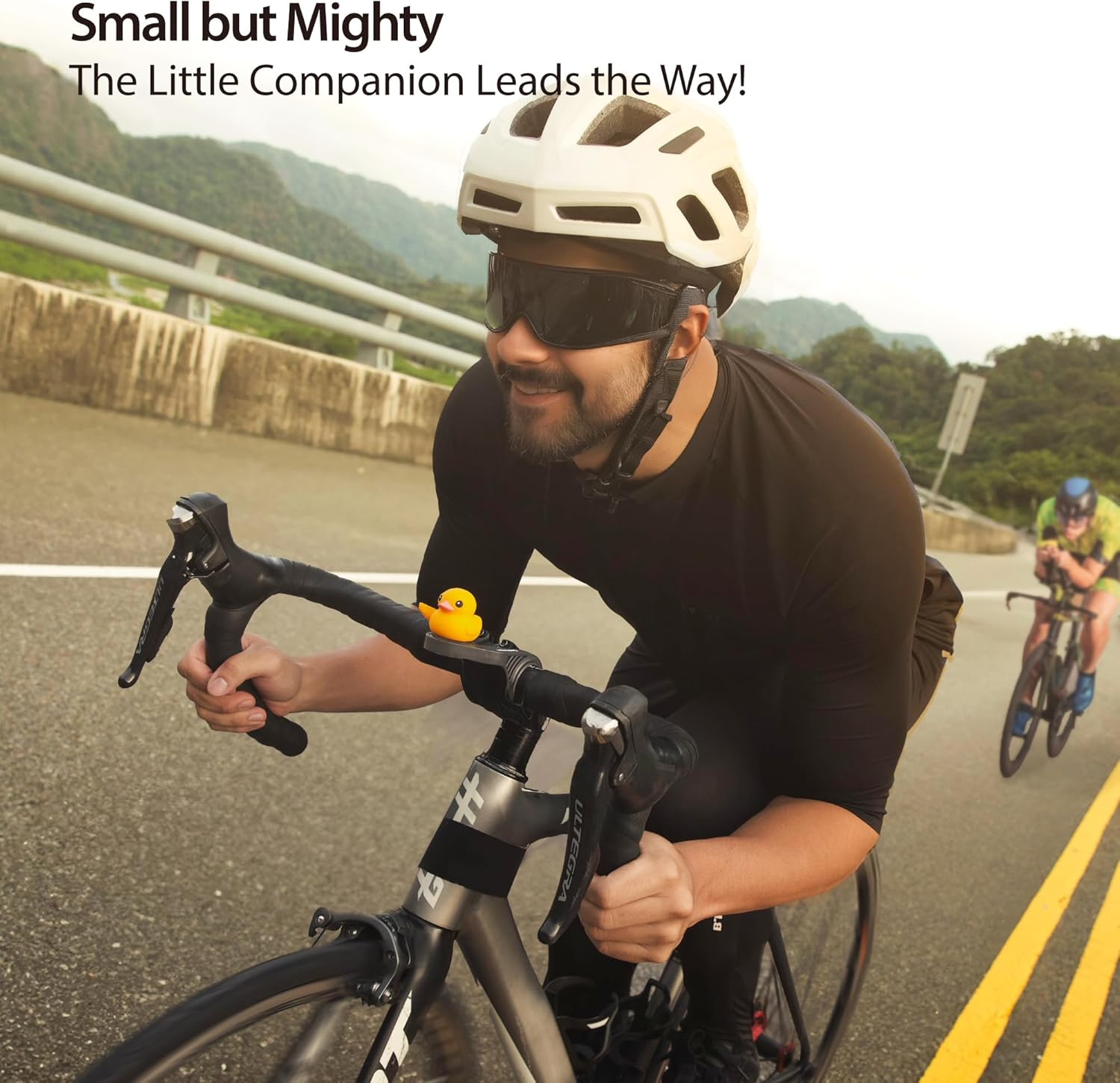 Bone Character Bike Domestique (Strap or Lock on Type), Cute Bicycle Ornament for Stem & Handlebar, Waterproof Silicone Toy Decoration for Scooters, Cycling Accessory for Kids - Garmin Mount Compatible (Base Not Included) - Night Glow Alien image number 4