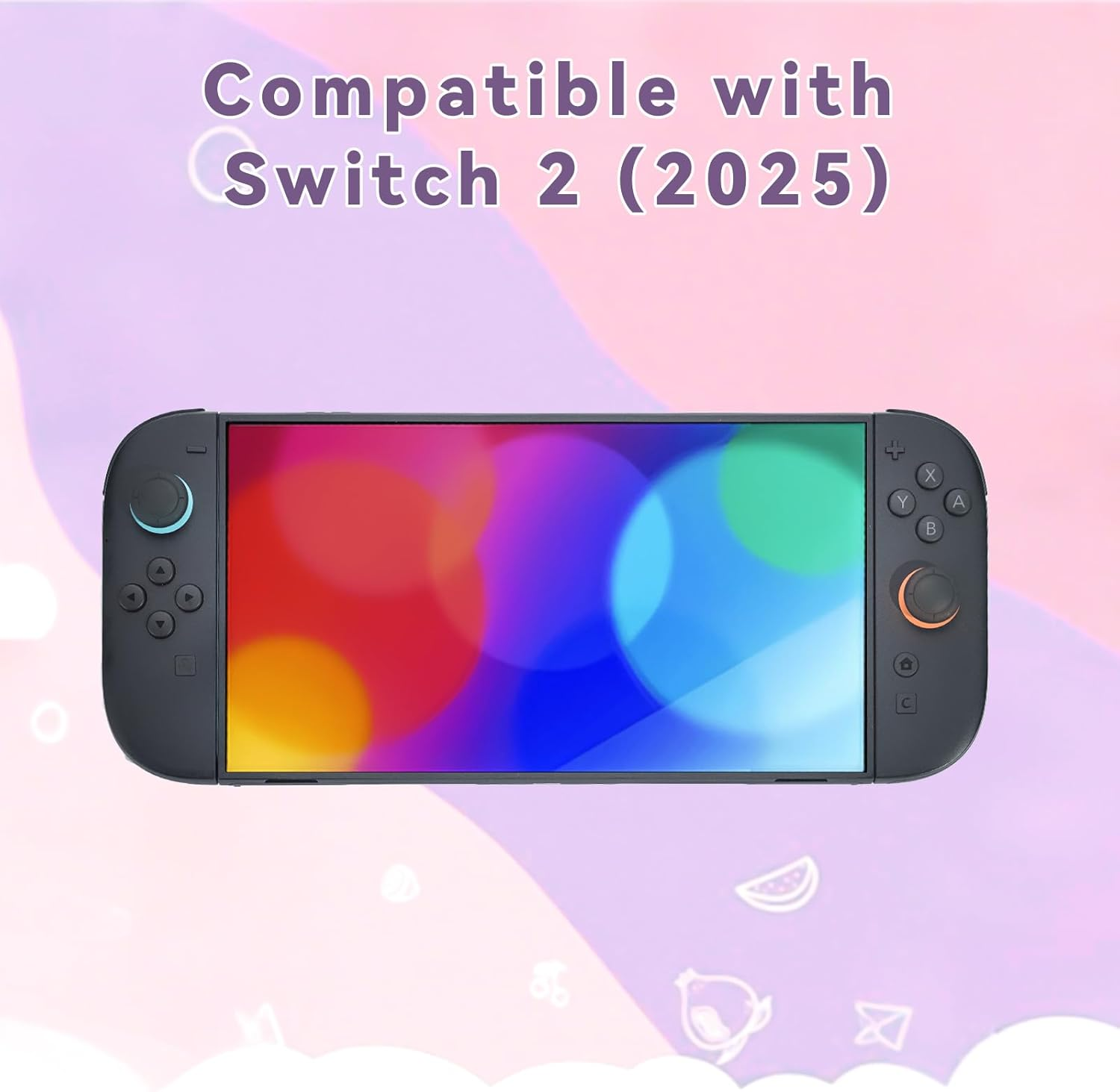 Switch 2 Case Carrying Case- for Nintendo Switch 2 2025 Accessories, Hard Shell Protective Cover Travel Bag with 10 Game Card Slots, for Girls Cute Gradient (Attachable Shoulder Strap) image number 5