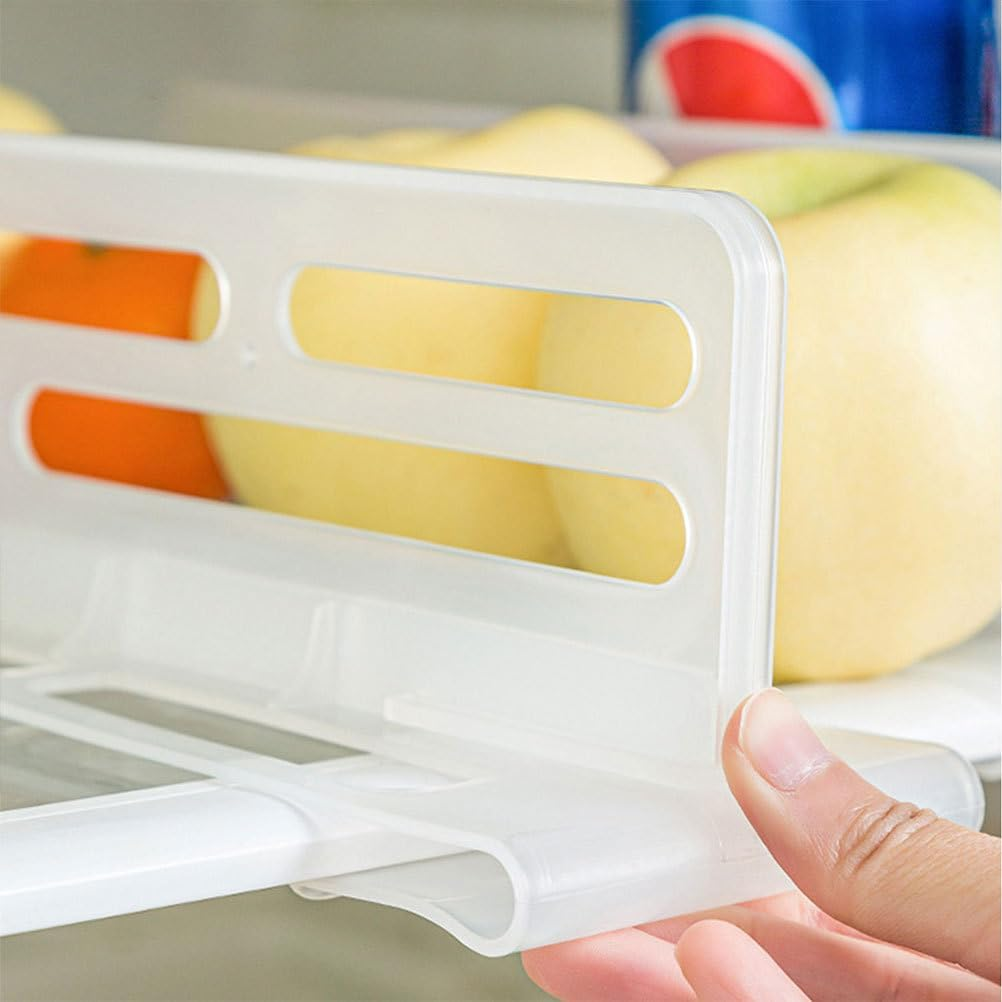 Jojofuny 3Pcs Adjustable Refrigerator Divider: Space-Saving Refrigerator Partition Bins for Efficient Fridge Organization - PP Shelf Separator, 10.03 X 3.14 X 2.91 Inch image number 2
