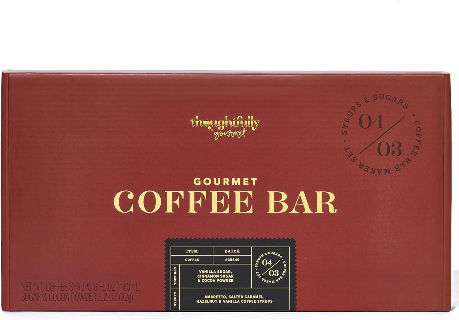 Thoughtfully Gourmet, Coffee Therapy Gift Set, Includes 4 Delicious Coffee Syrups, 2 Flavoured Sugars and 1 Cocoa Powder to Elevate Your Coffee image number 5