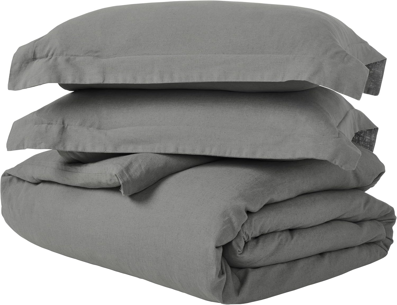 SUPERIOR Cotton Linen Duvet Cover Set, Chic Decor for Bedroom, Includes 1 Duvet Cover with Button Closure, 2 Pillow Shams, Boho Aesthetic Bedding Essentials, Soft, Lightweight, Full/Queen, Tan