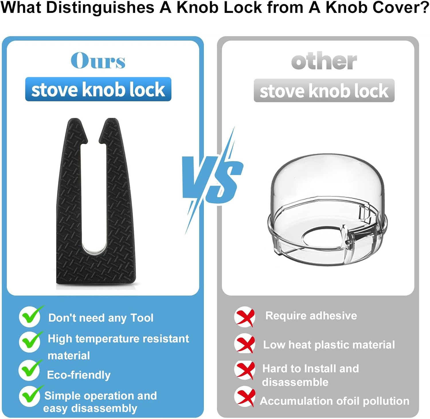 3 Pack Gas Stove Knob Locks for Child Safety, Oven Safety Covers Baby Proof,Child and Pets Guards, Baby Proofing Stove & Oven with Childproof Stove Knob Locks,Prevent Accidental Touch image number 4