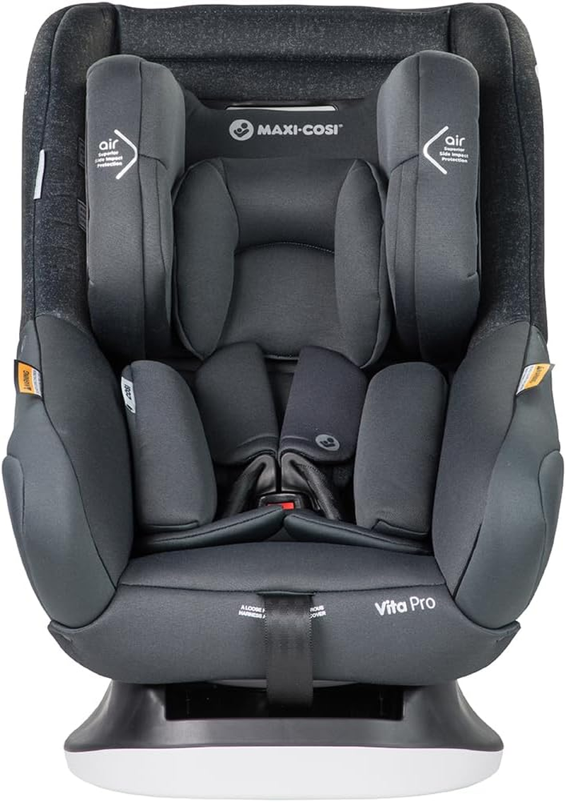 Maxi Cosi Vita Pro Convertible Car Seat - Nomad Steel-Safest Slimline Convertible Car Seat with Air Protect- Best Value, Extended Rear-Facing, Isofix Compatible, Cool Baby Fabric, 3 across Fitment, Machine Washable, 5-Position Headrest & Adjustable Harness image number 1