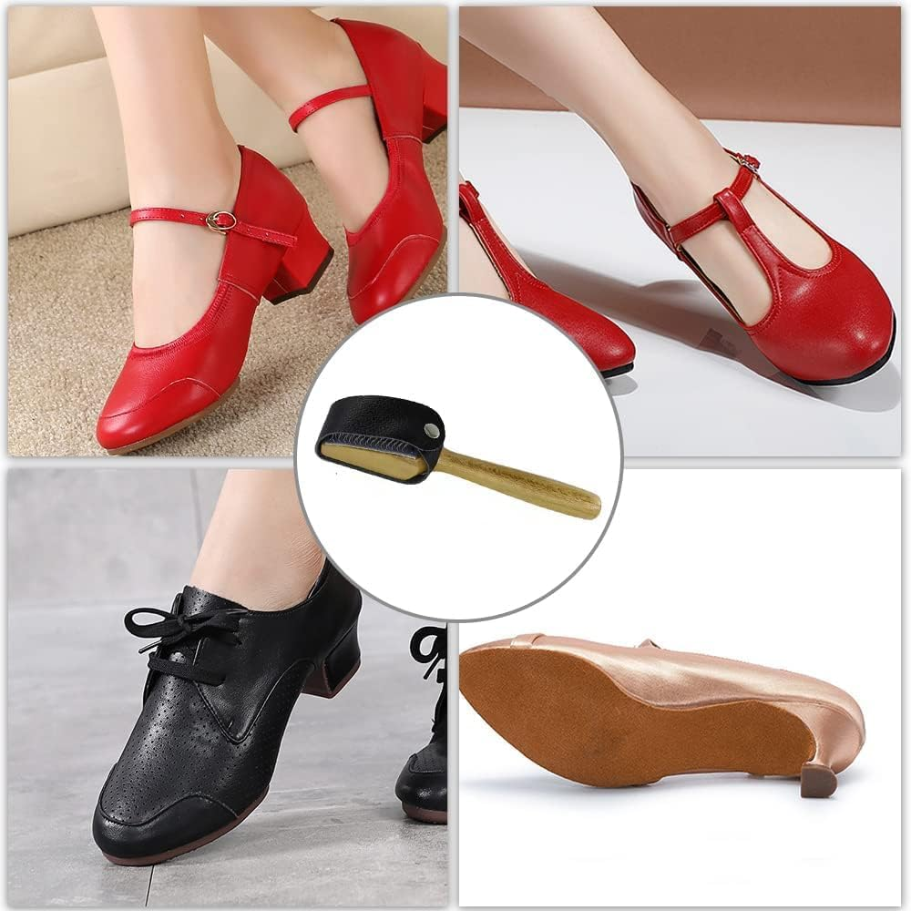 Dance Shoes Brush Wooden Shoes Cleaner Brush Practical Suede Sole Wire Brush for Cleaning Dance Shoes image number 1